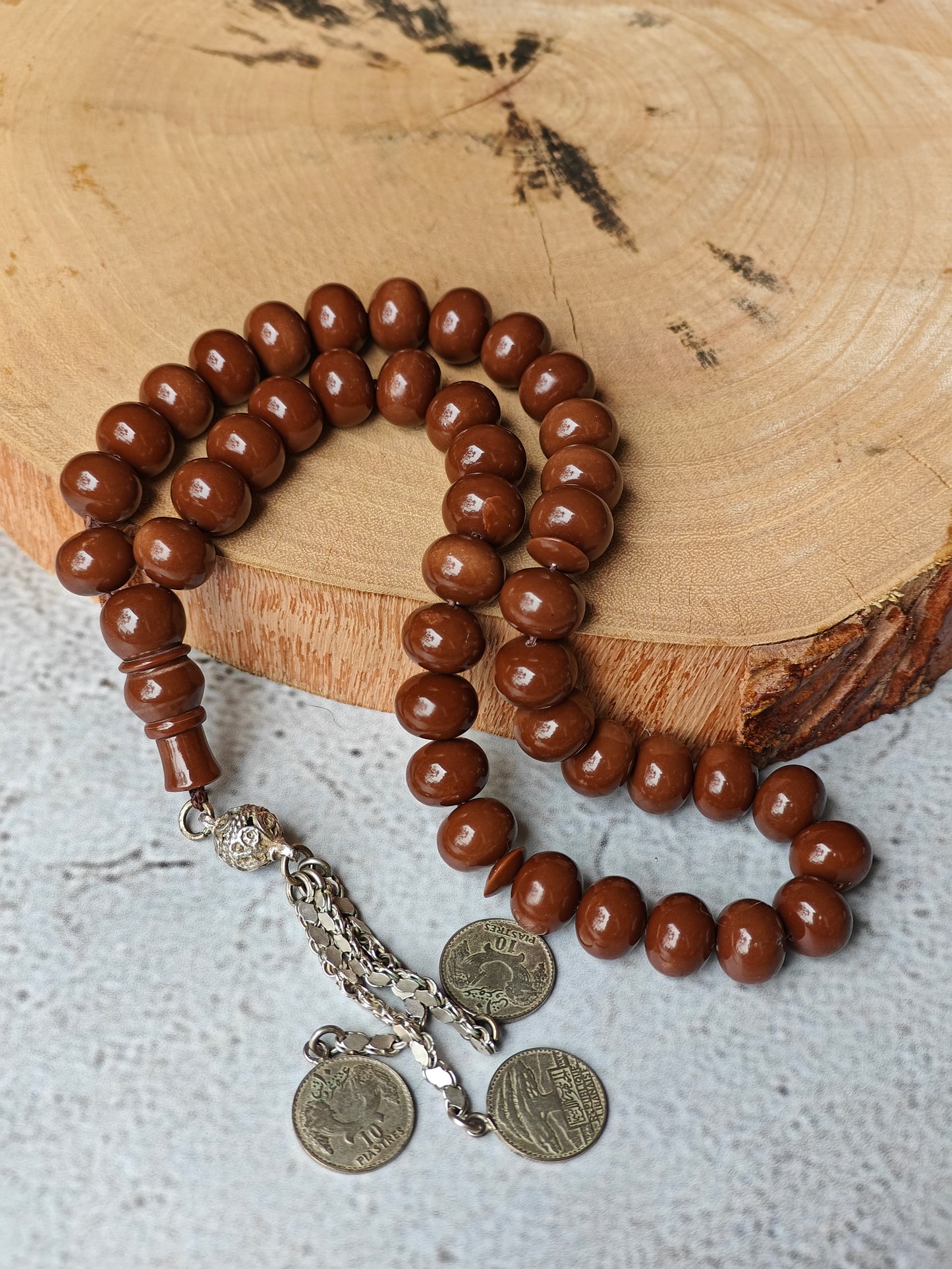 American Donut Shape Bakelite Rosary 41 Beads