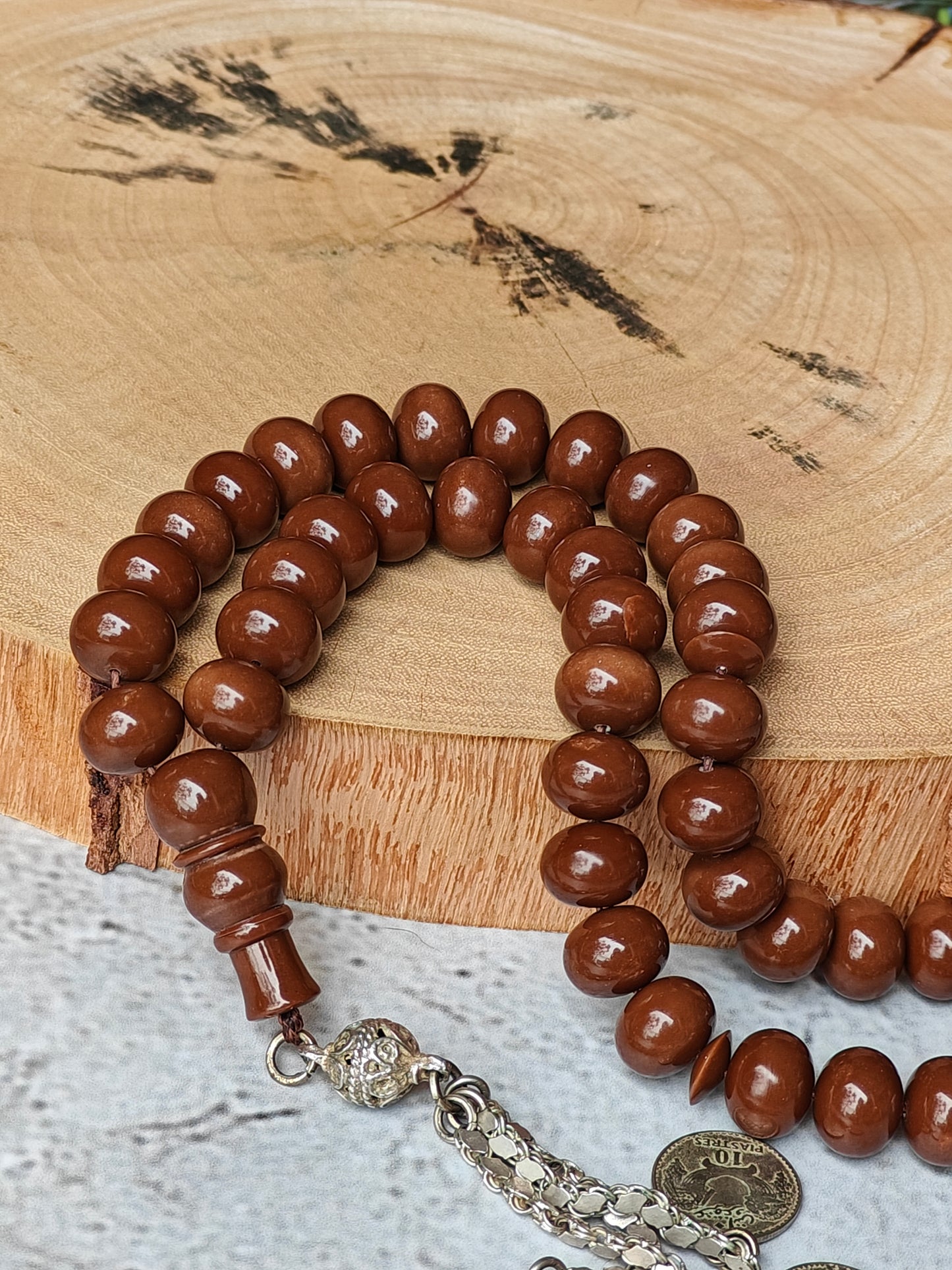 American Donut Shape Bakelite Rosary 41 Beads