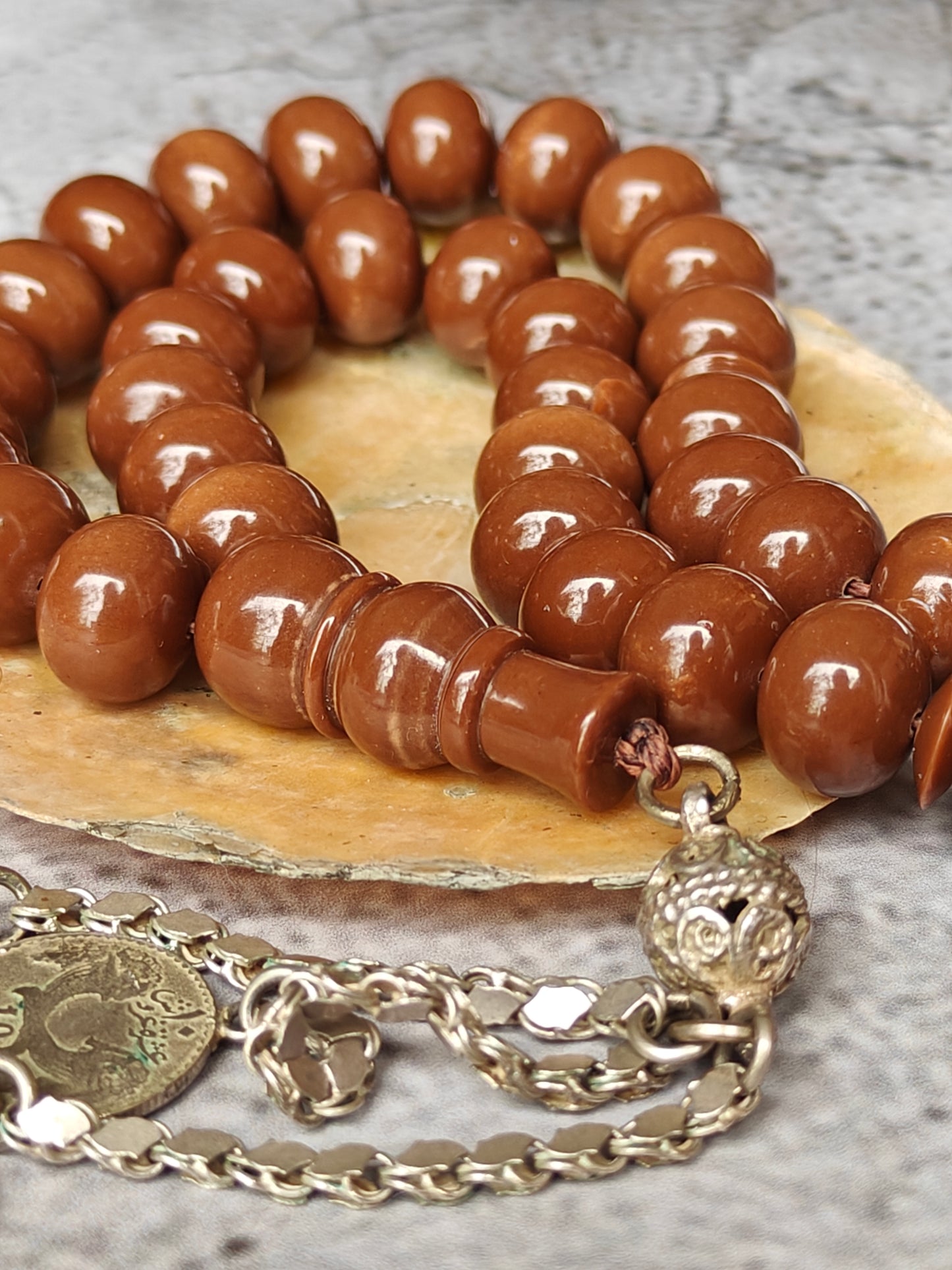 American Donut Shape Bakelite Rosary 41 Beads