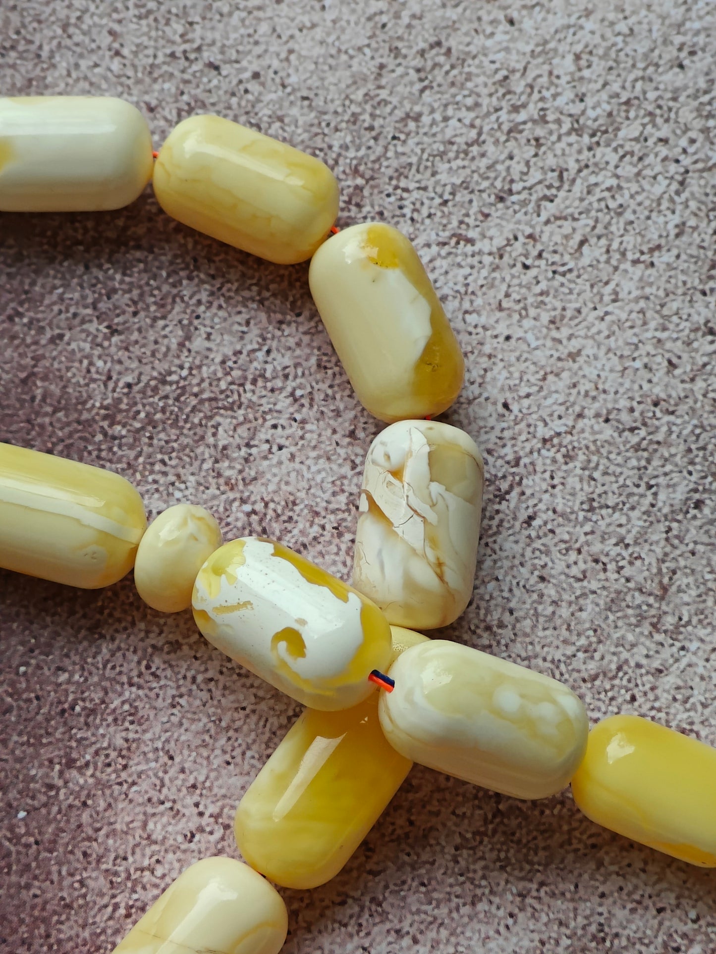 Natural Royal White Barrel Shape Tasbih 33 Beads