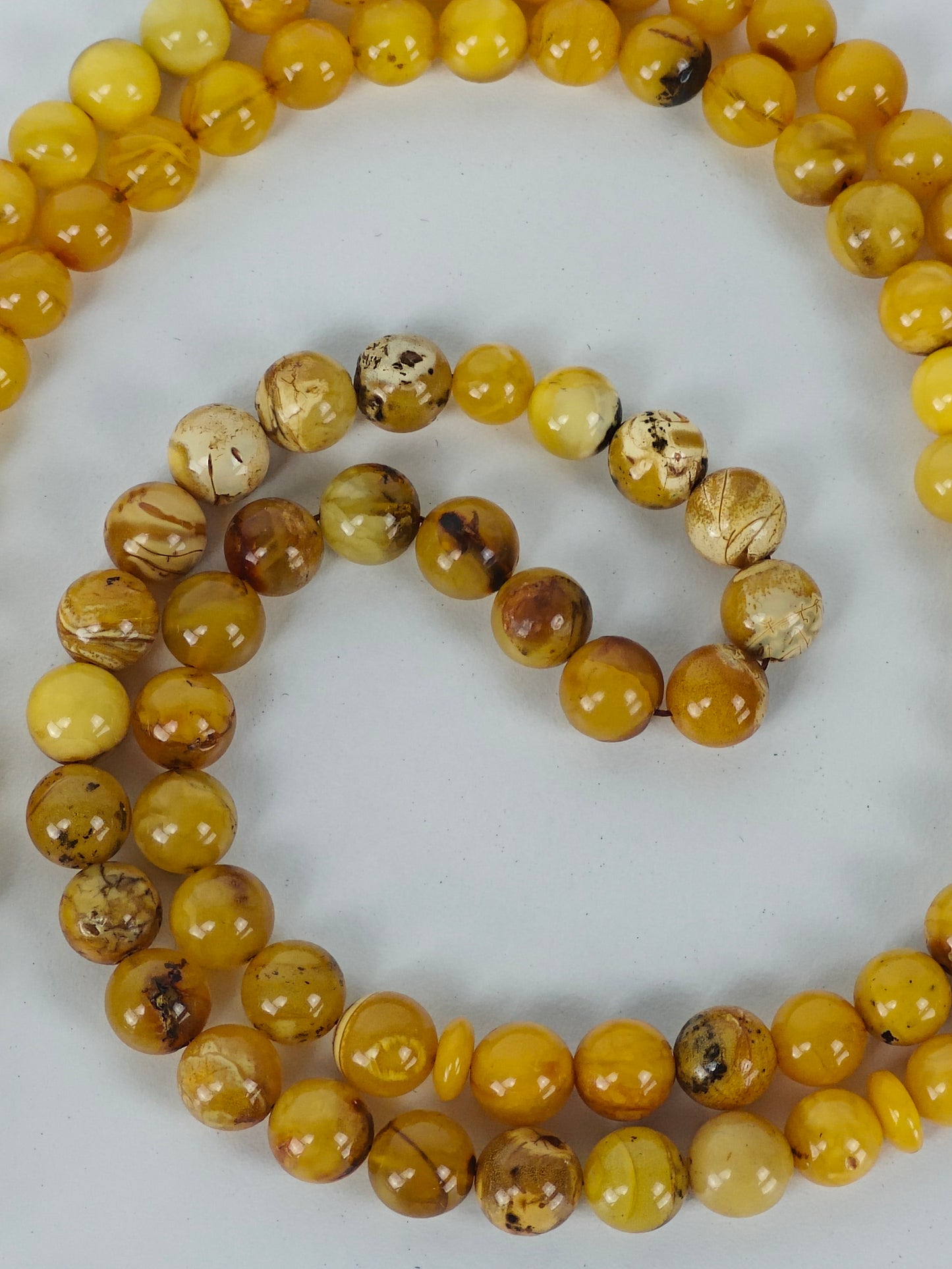 Multicolor Marble Amber Tasbih 99 Beads 8-9 mm