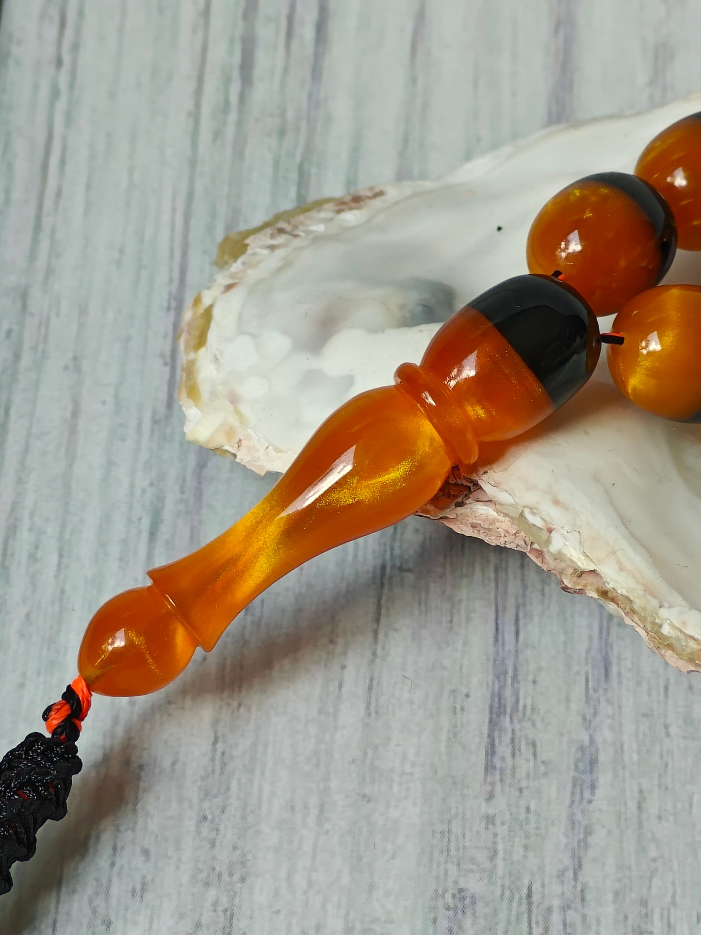 Dual Color Catalin Bakelite Rosary 33 Beads