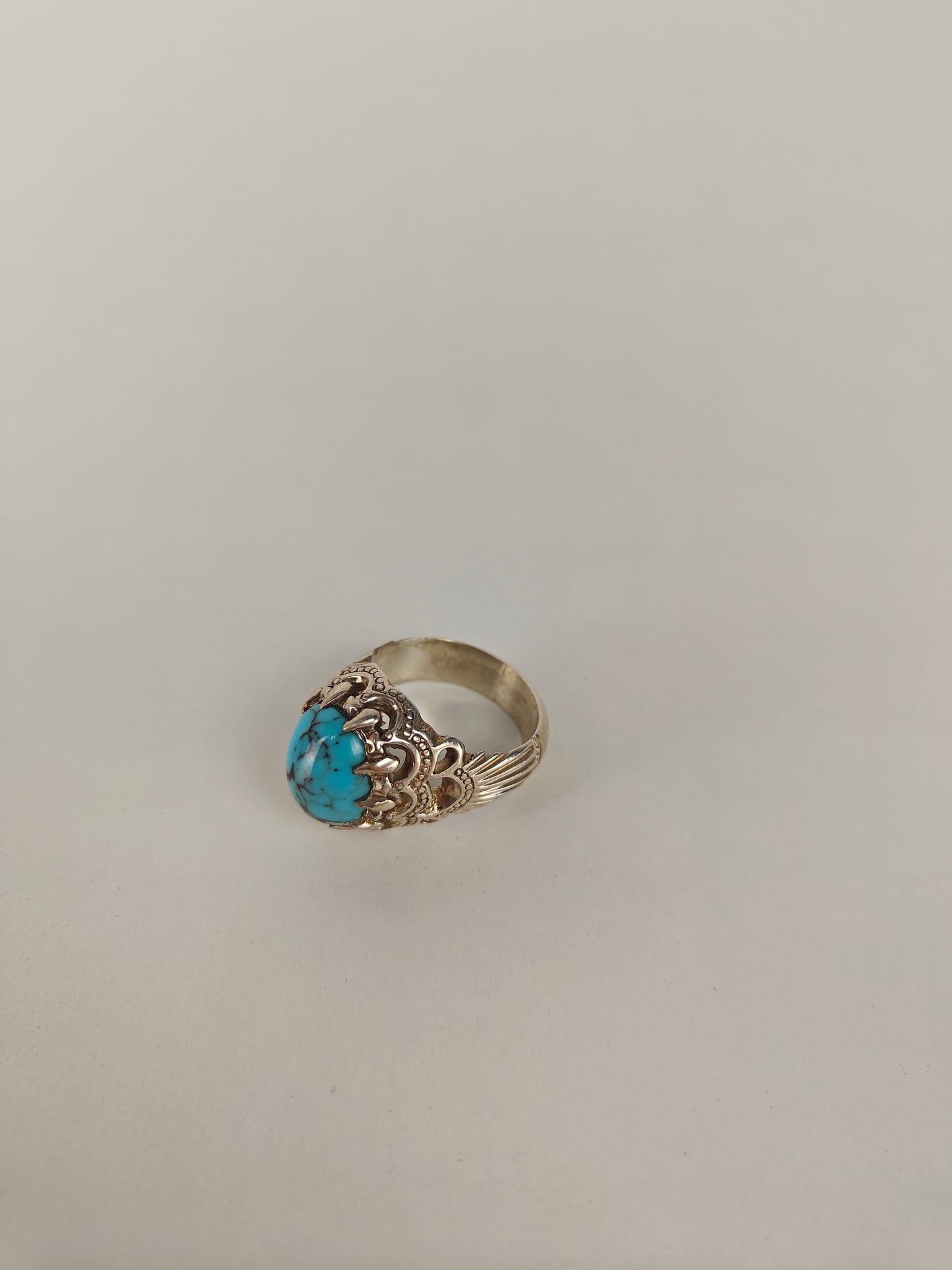 Natural Persian Turquoise Ring in Silver 925