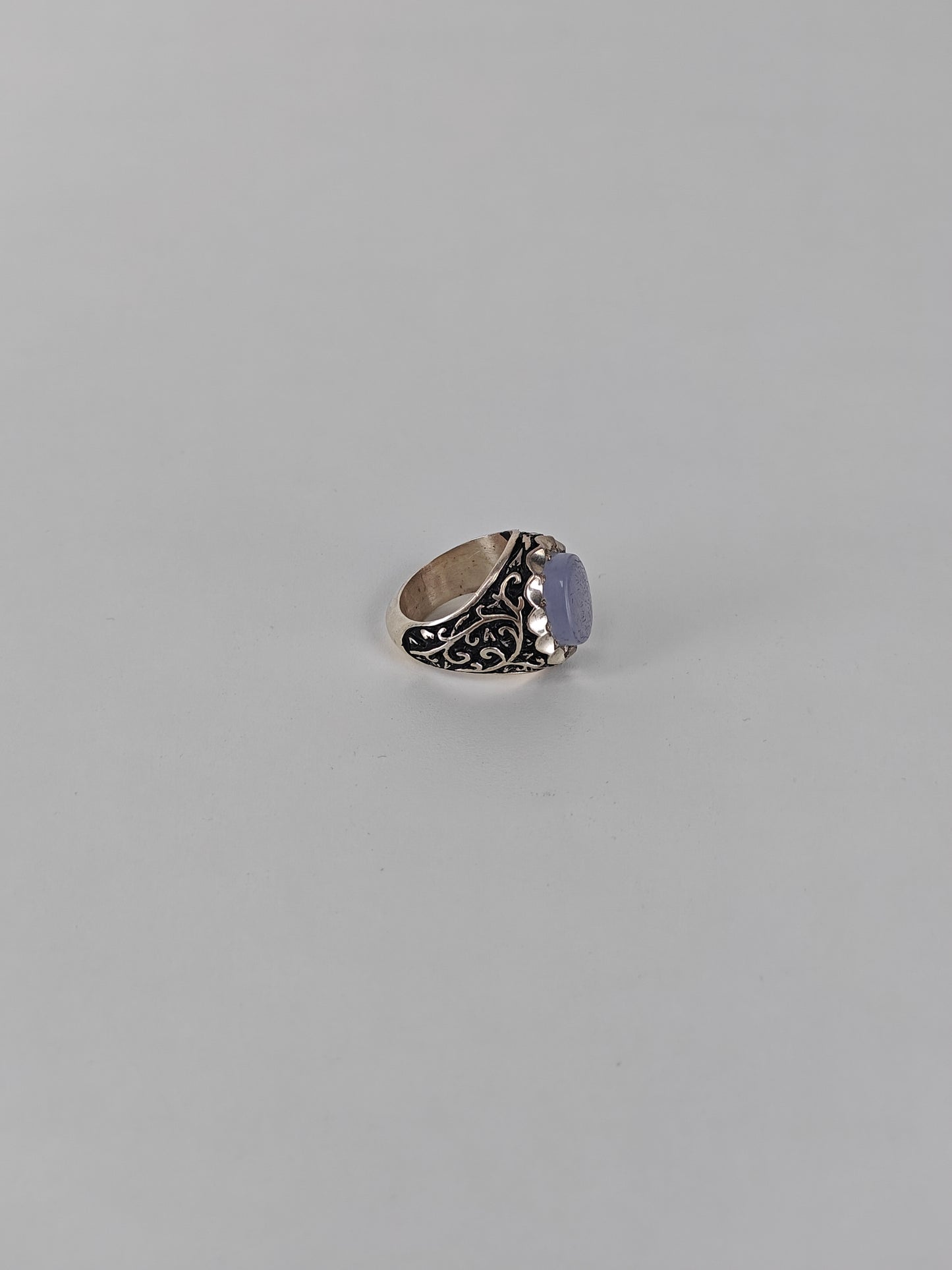 Natural Yemeni Agate Ring in Silver 925