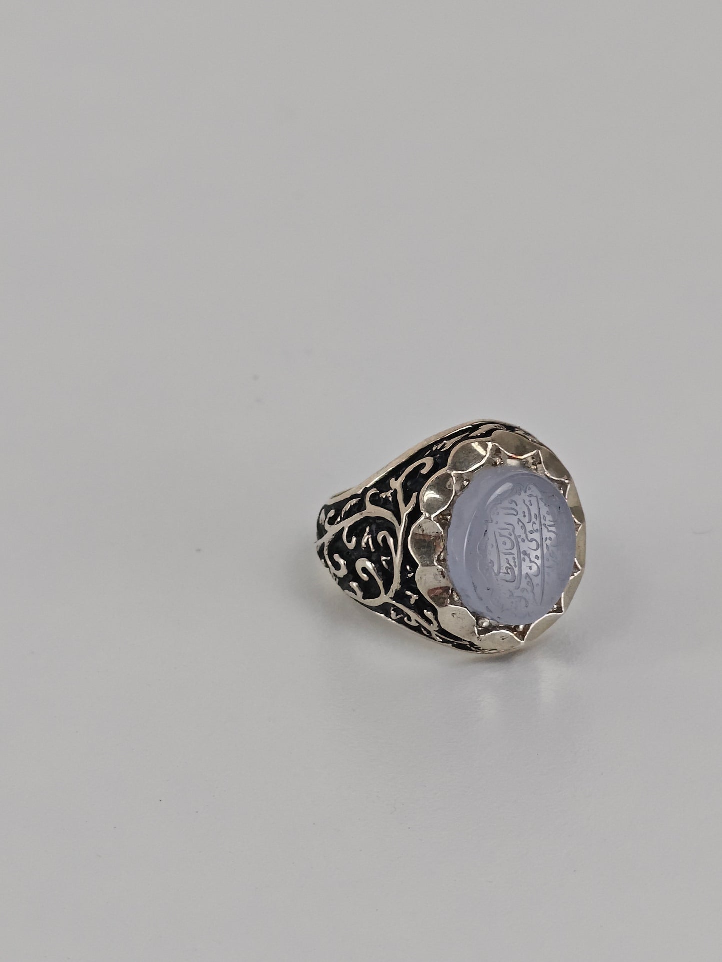 Natural Yemeni Agate Ring in Silver 925