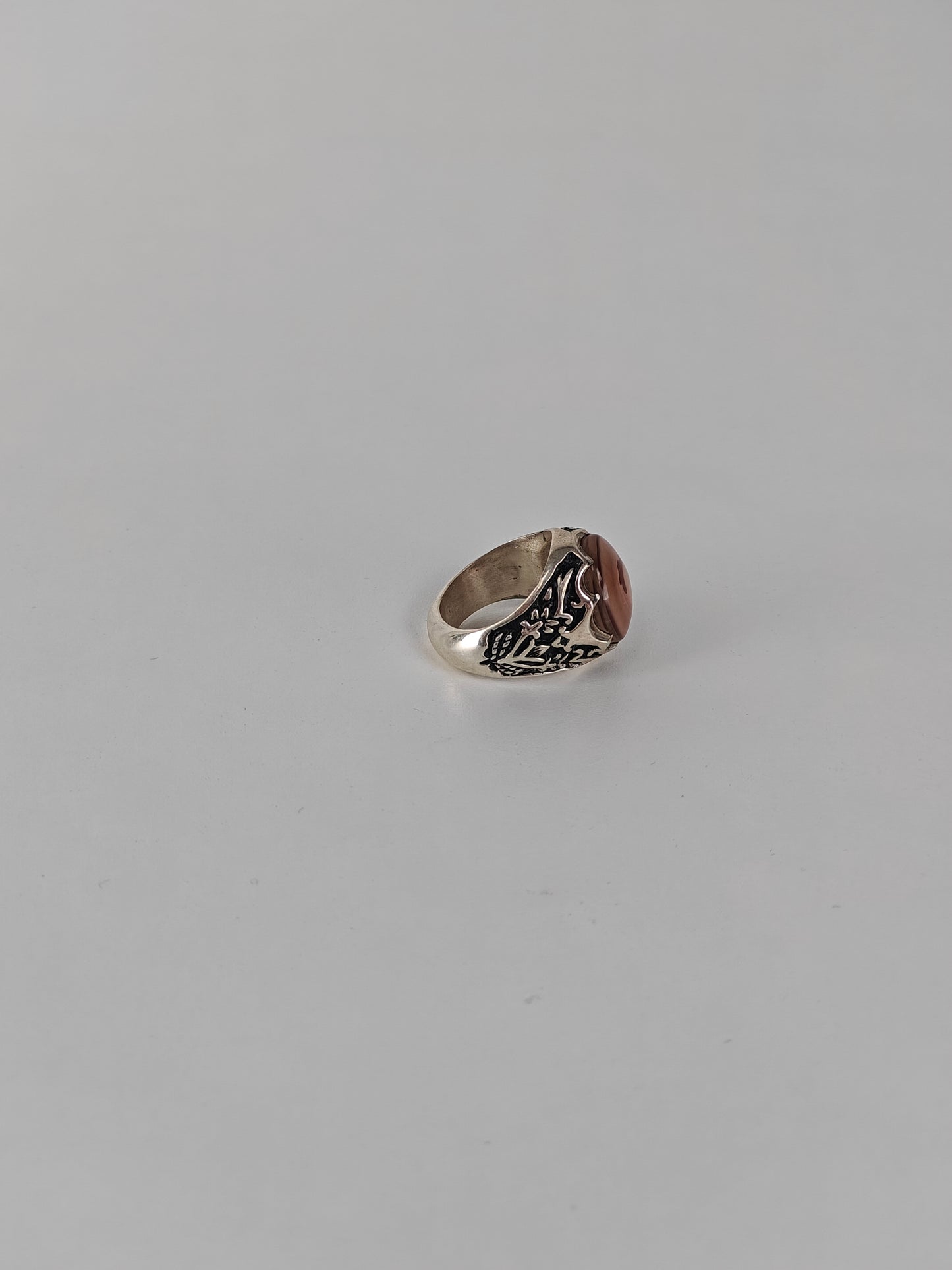Natural Agat Ring in Silver 925