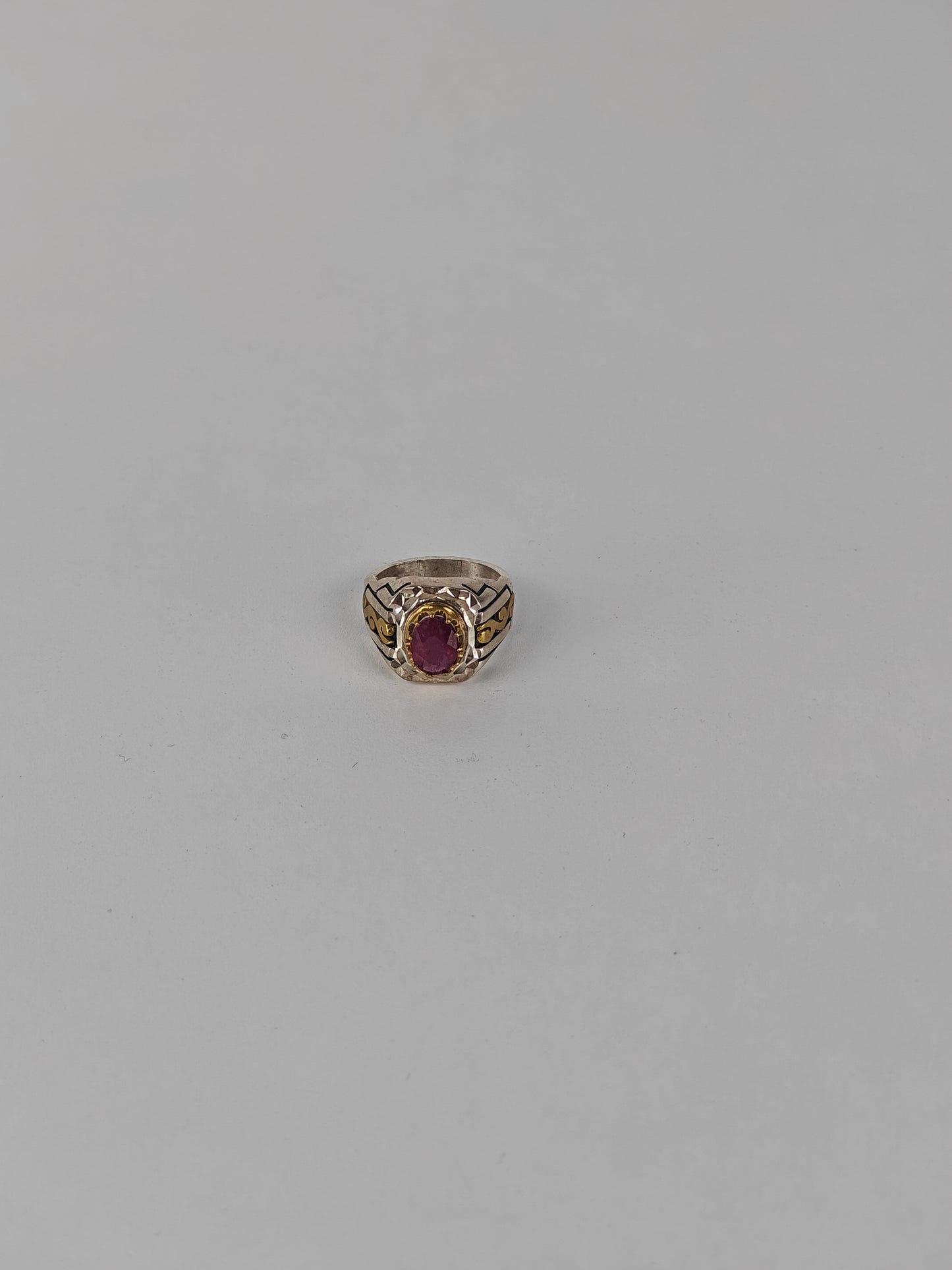 Natural Ruby Ring in Silver 925