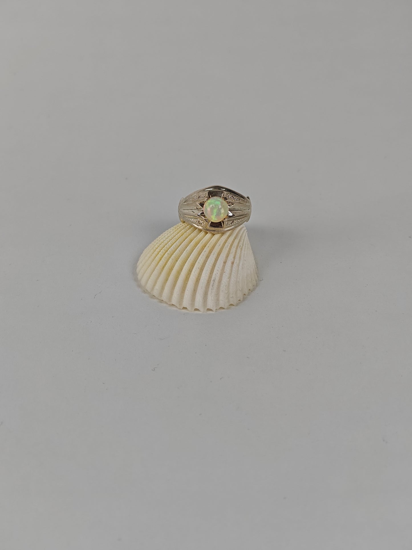 Natural African Opal Ring in 925 Silver