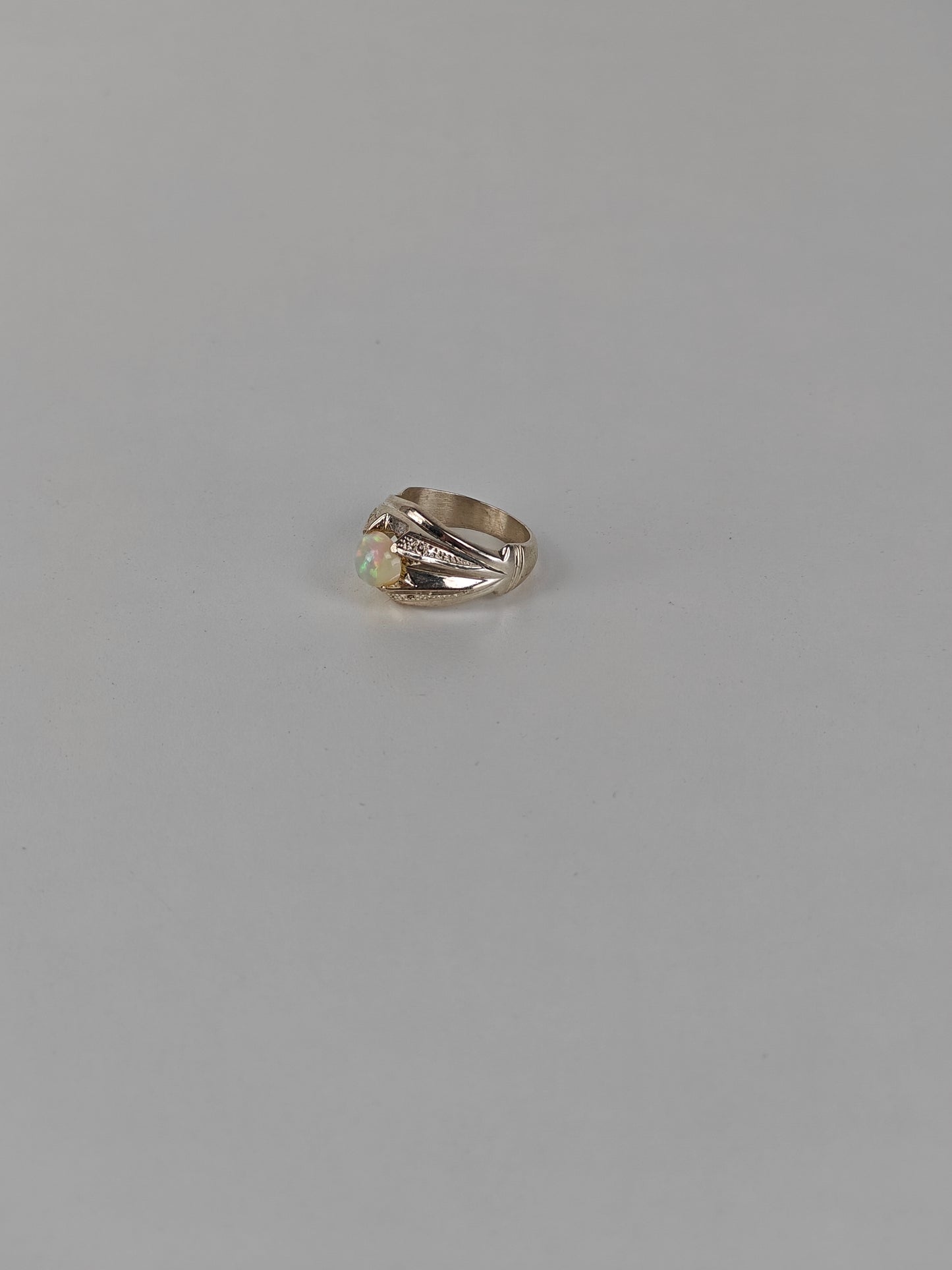 Natural African Opal Ring in 925 Silver