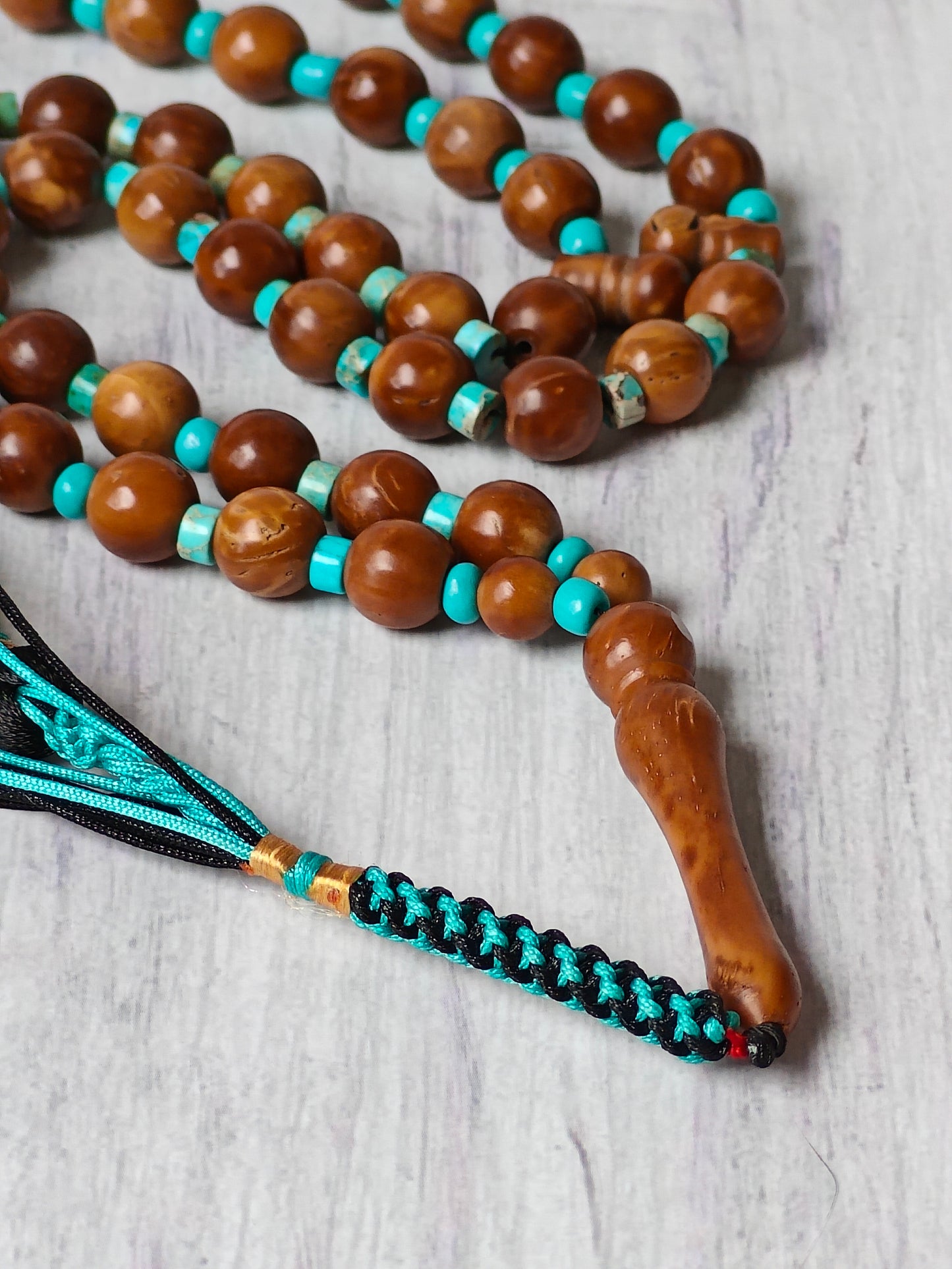 Kokka and Turquoise Tasbih 45 Beads