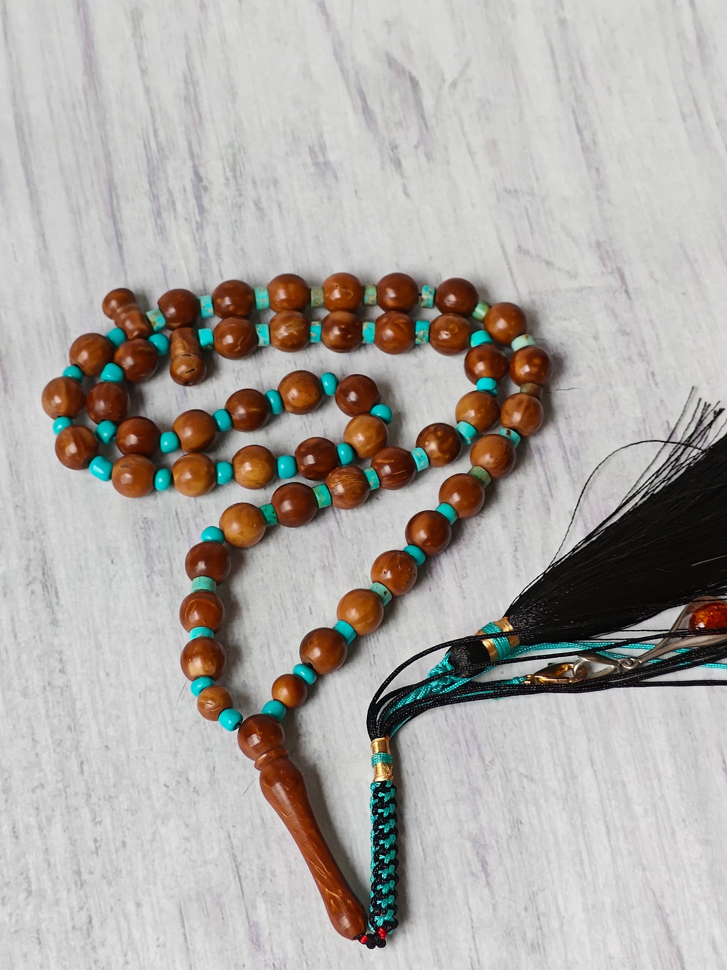 Kokka and Turquoise Tasbih 45 Beads