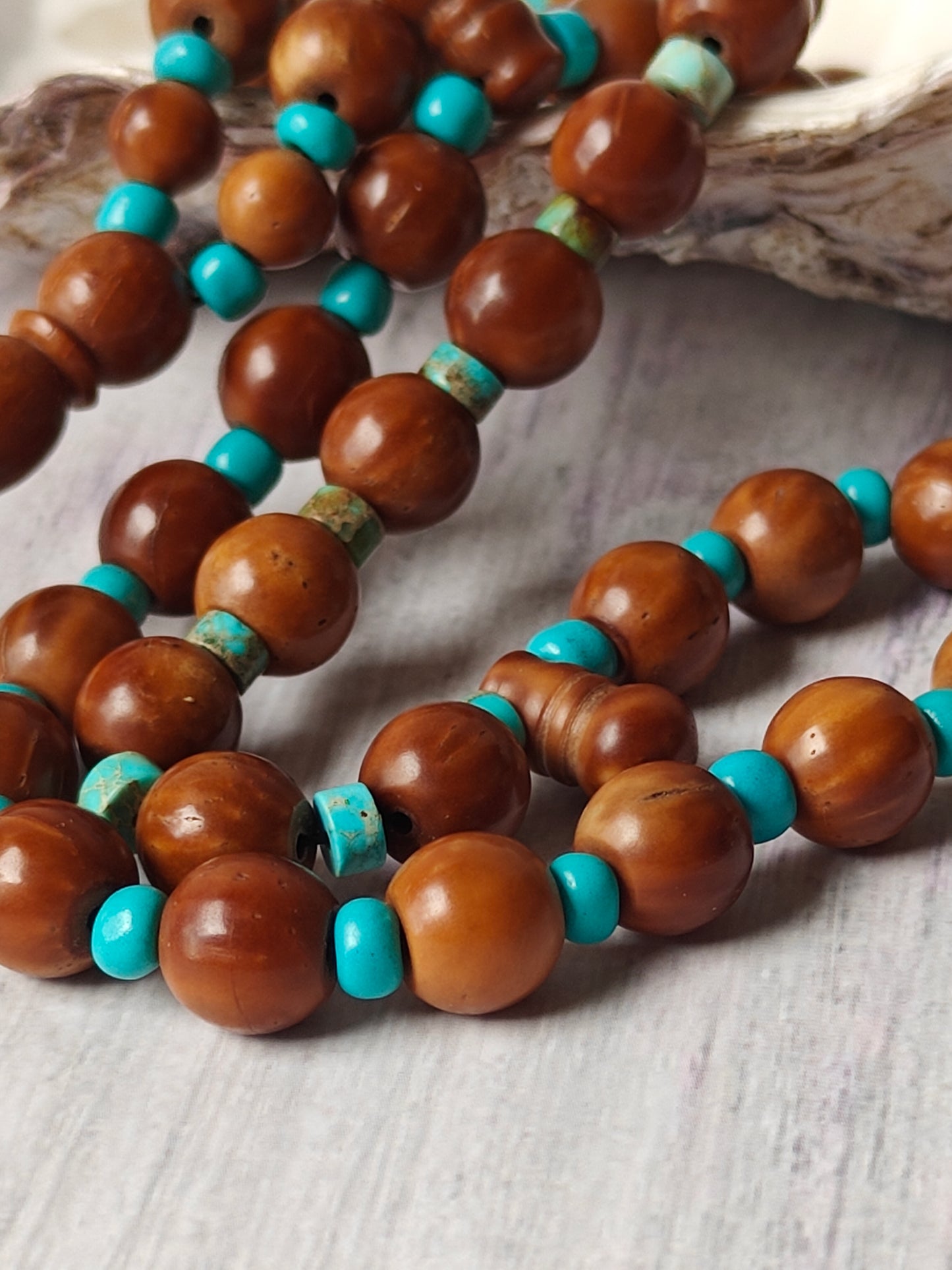 Kokka and Turquoise Tasbih 45 Beads