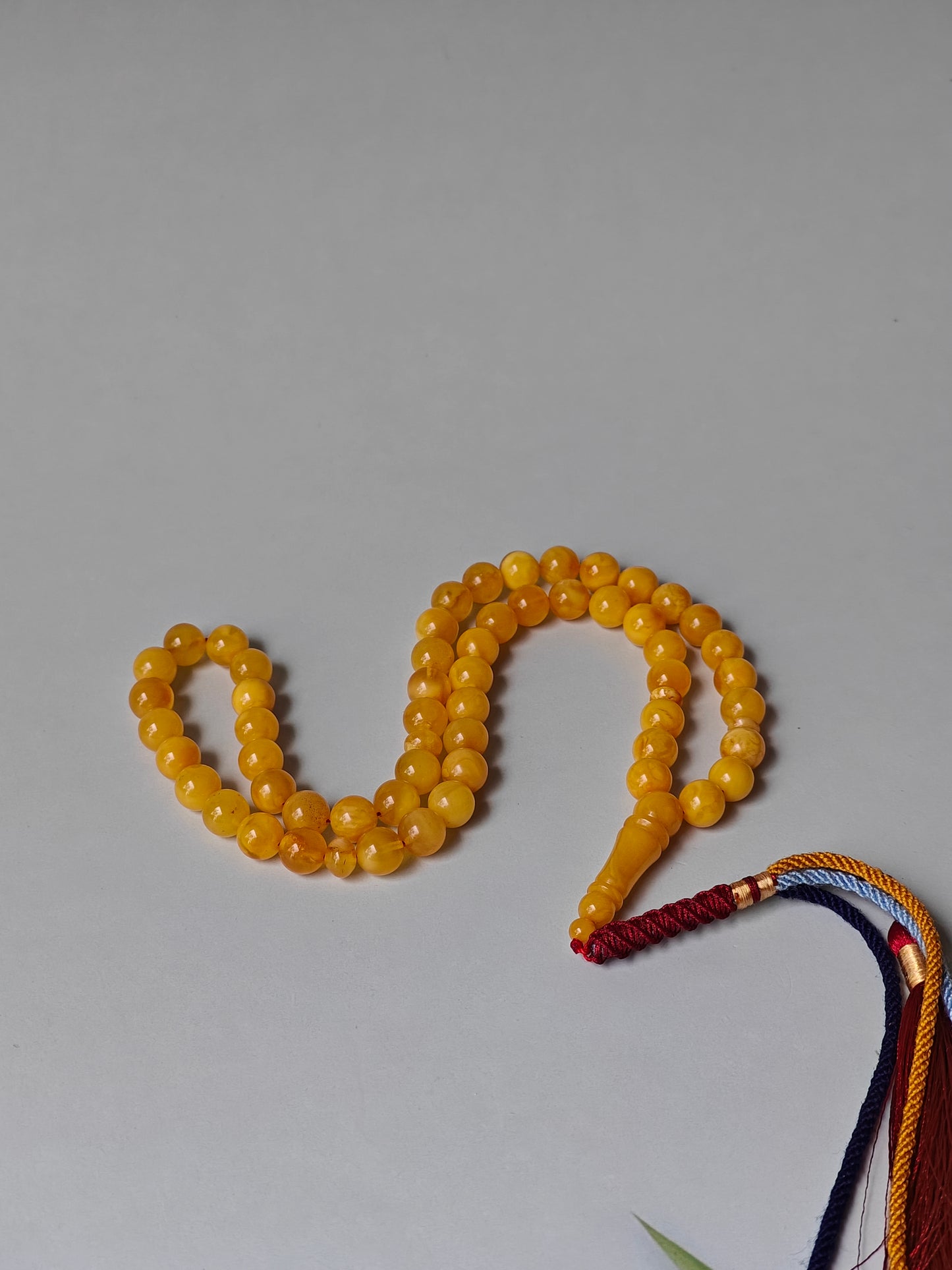 Butterscotch Natural Amber Misbaha 55 Beads 9.2mm