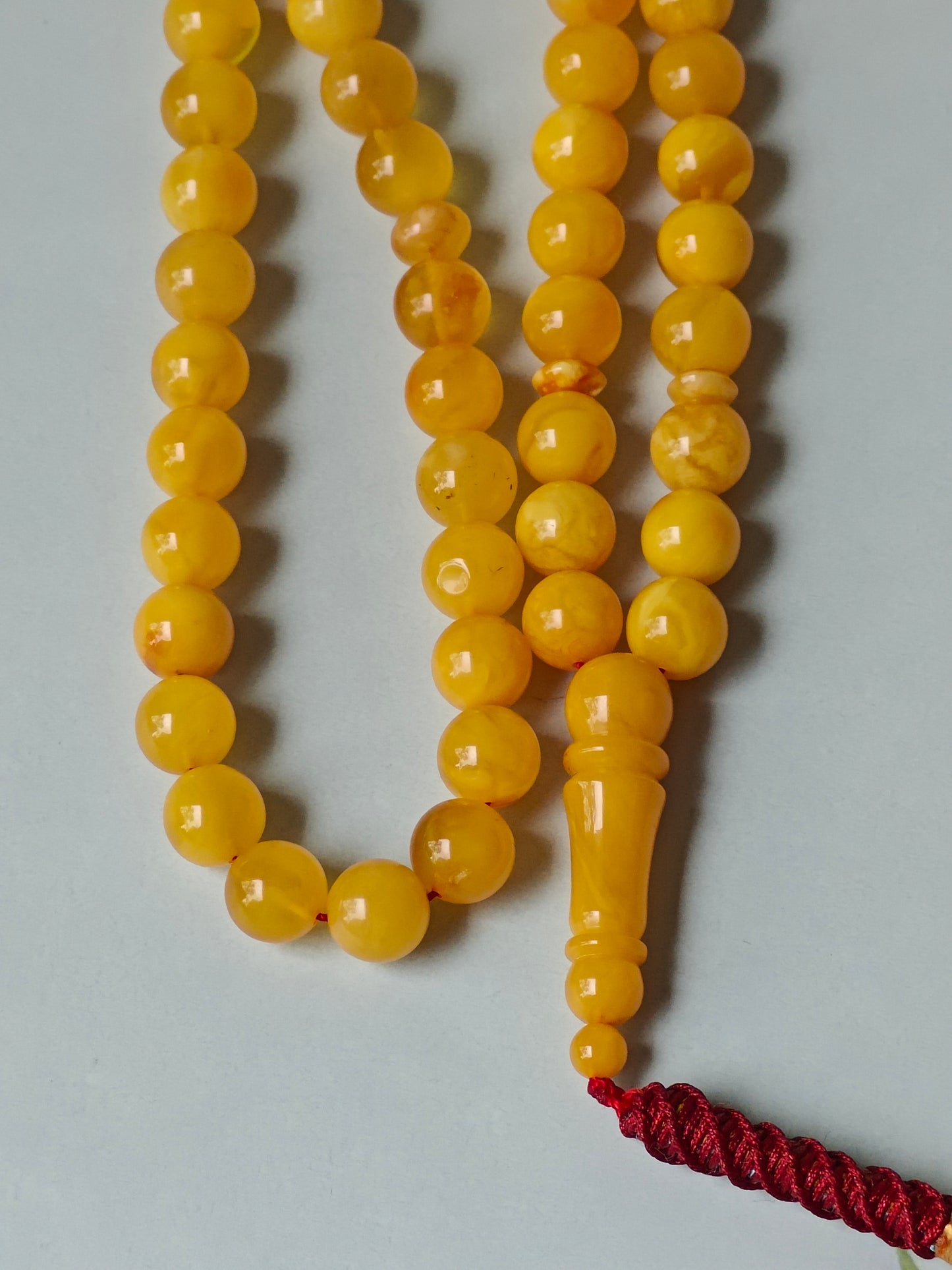 Butterscotch Natural Amber Misbaha 55 Beads 9.2mm