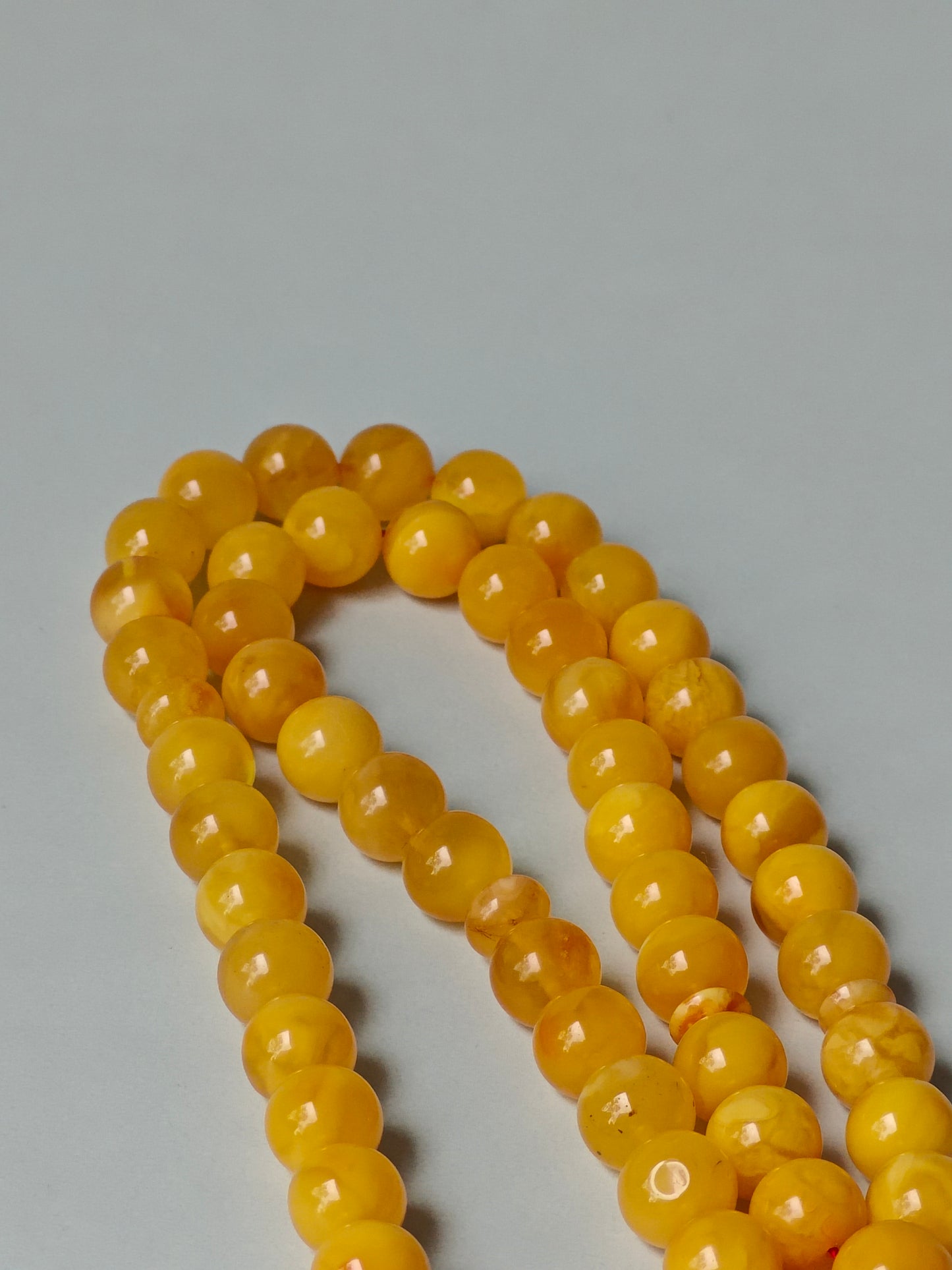 Butterscotch Natural Amber Misbaha 55 Beads 9.2mm
