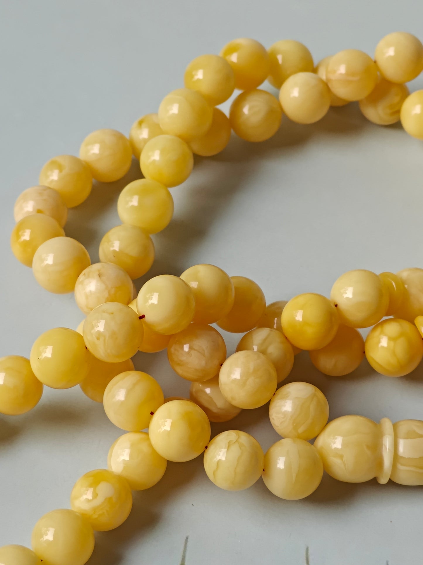 Natural Milk Amber Rosary / Tasbih 72 Beads