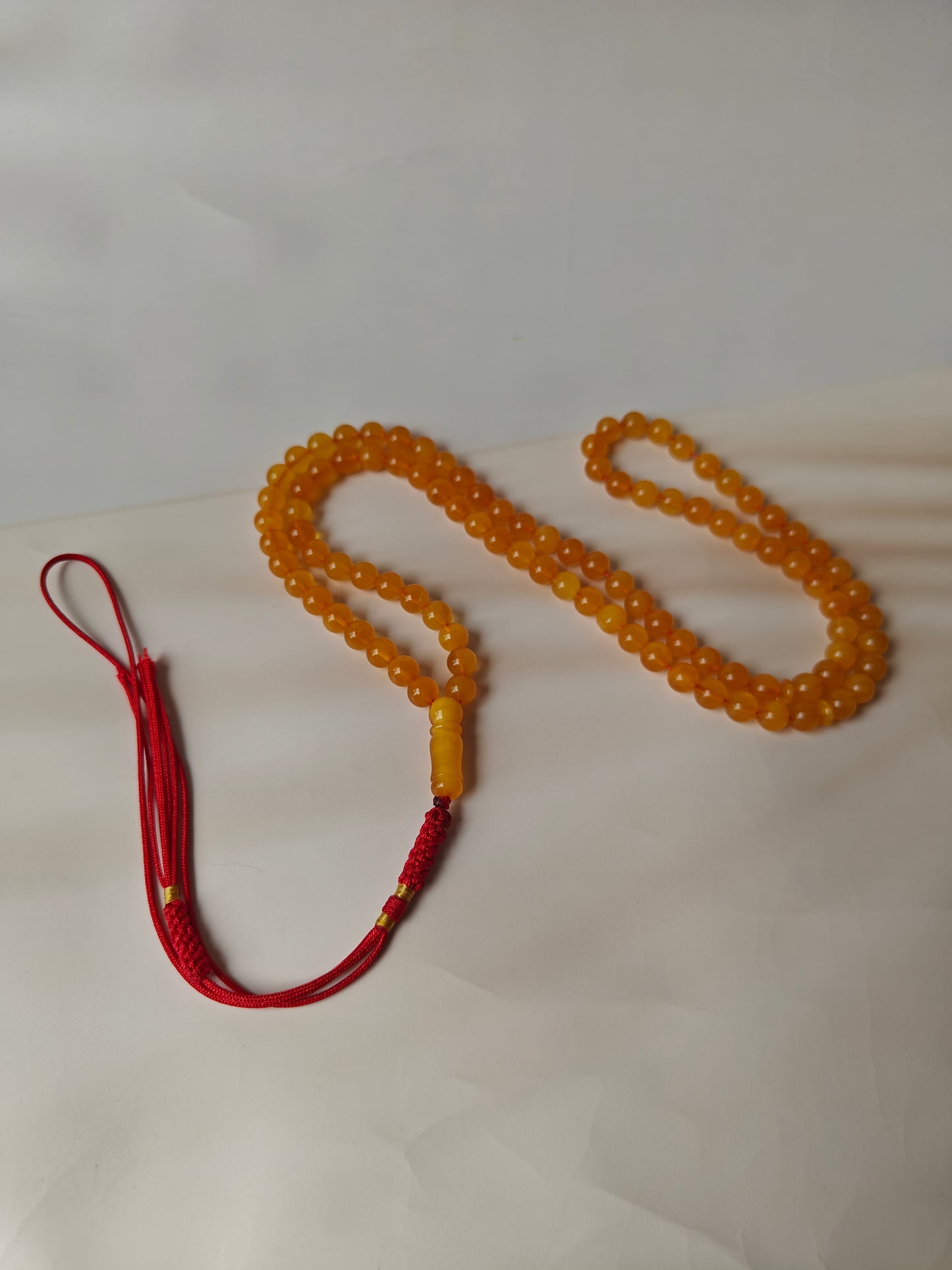Natural Aged Honey Cloudy Amber Pocket Size Tasbih 99 Beads with Certificate