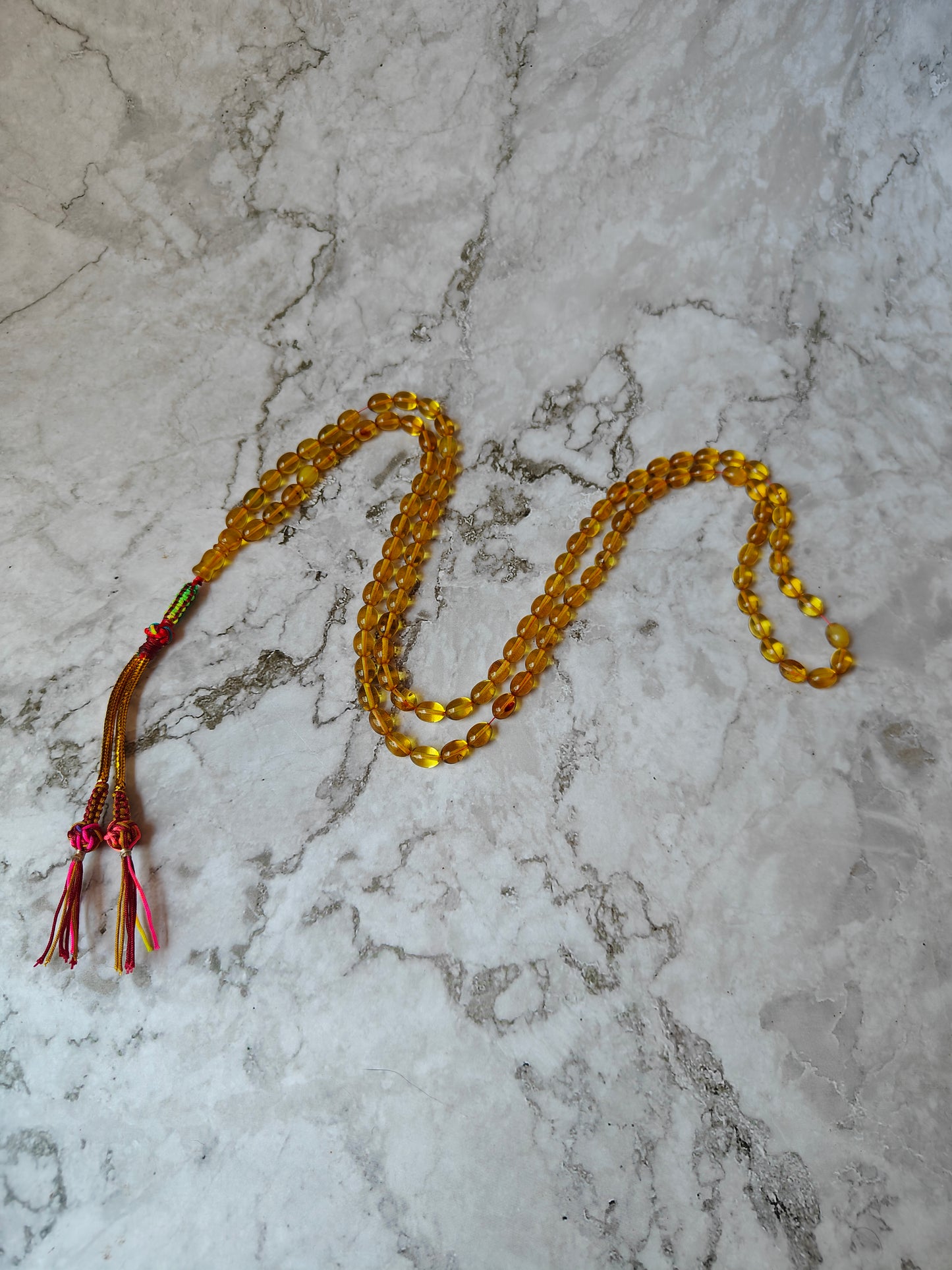 Natural Green Dominican Olive Shape Amber 99 Beads