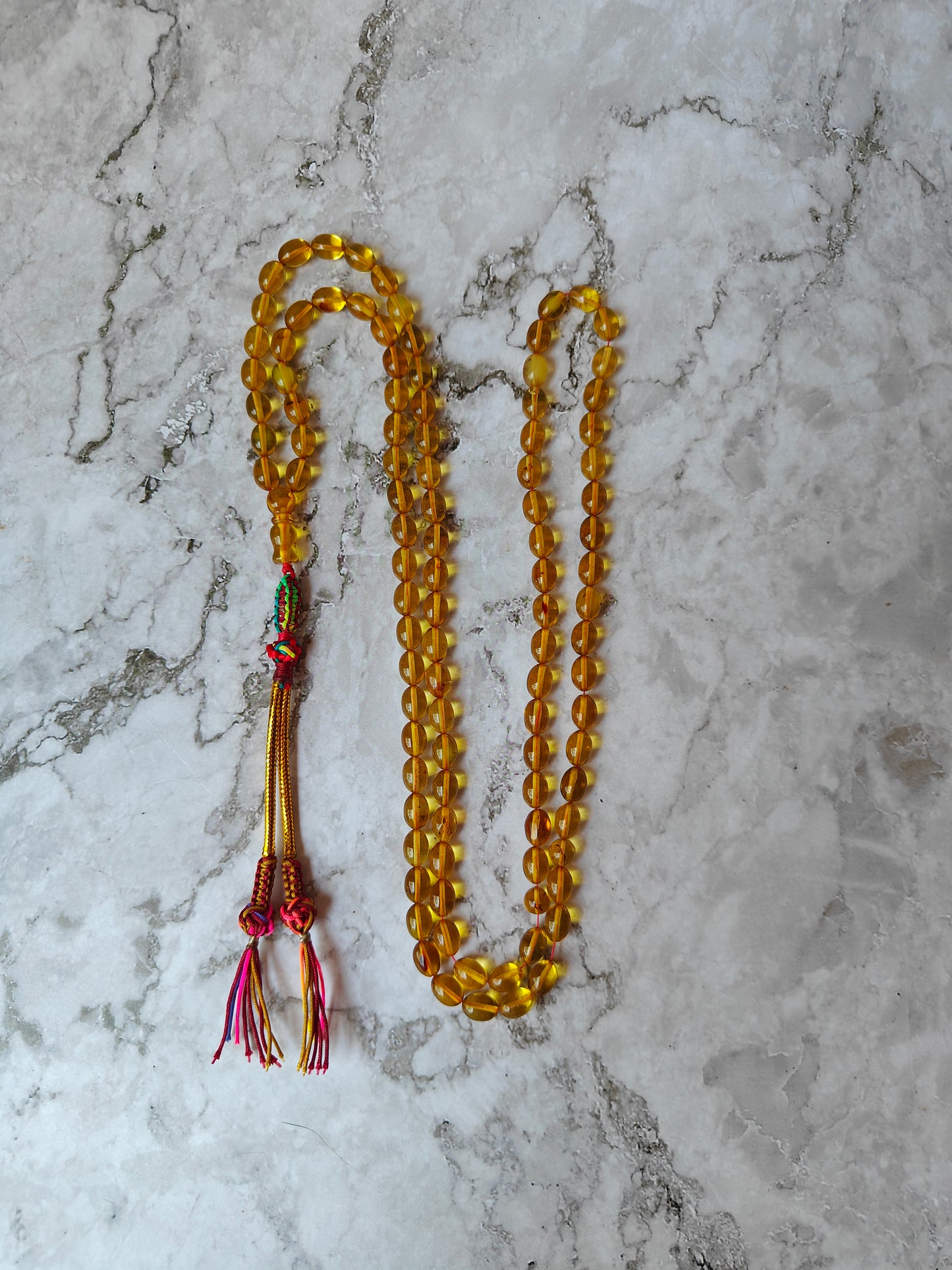 Natural Green Dominican Olive Shape Amber 99 Beads