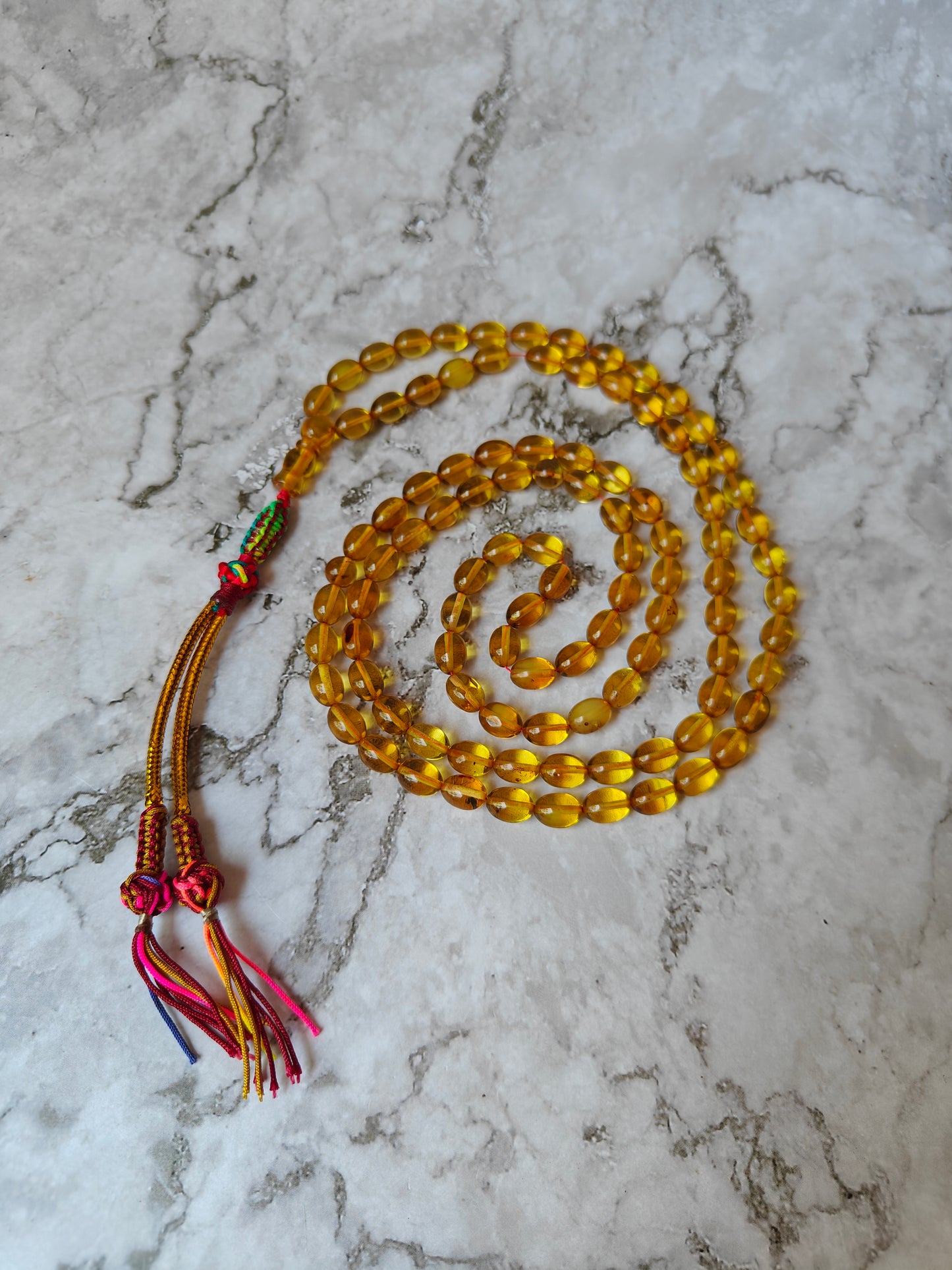 Natural Green Dominican Olive Shape Amber 99 Beads