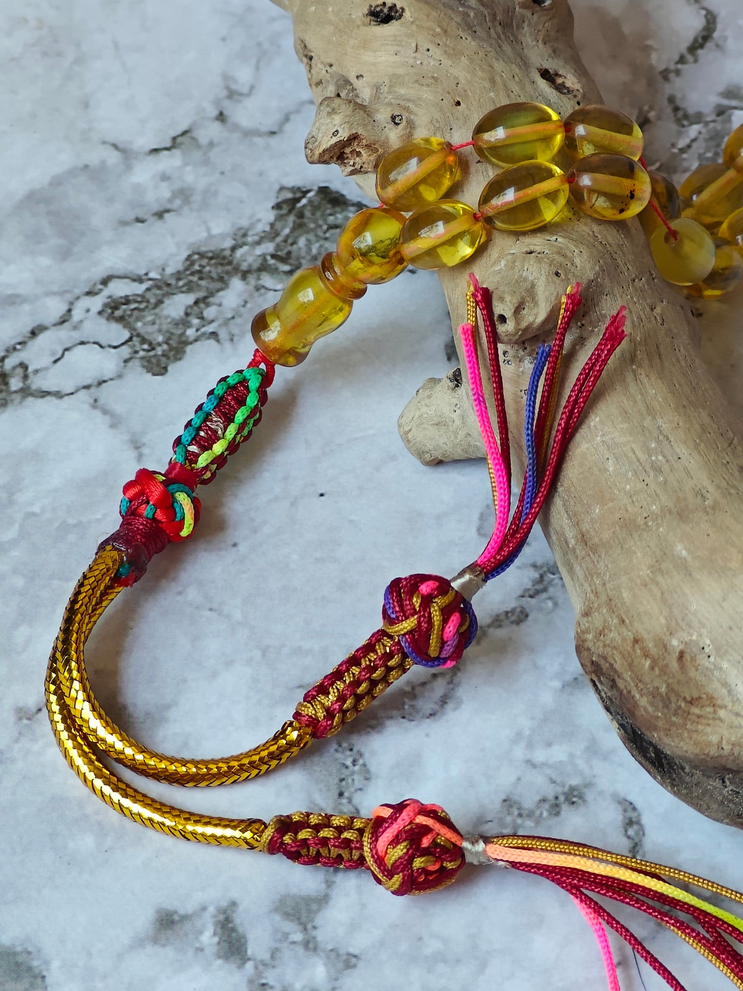 Natural Green Dominican Olive Shape Amber 99 Beads