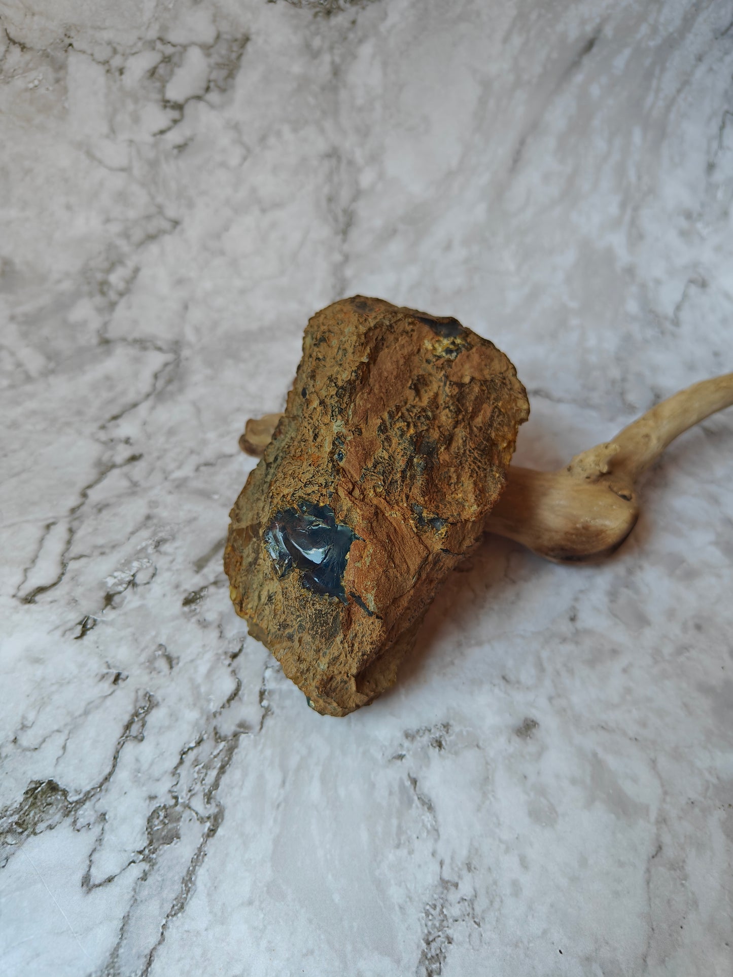 Raw Natural Blue Dominican Amber Piece 221g