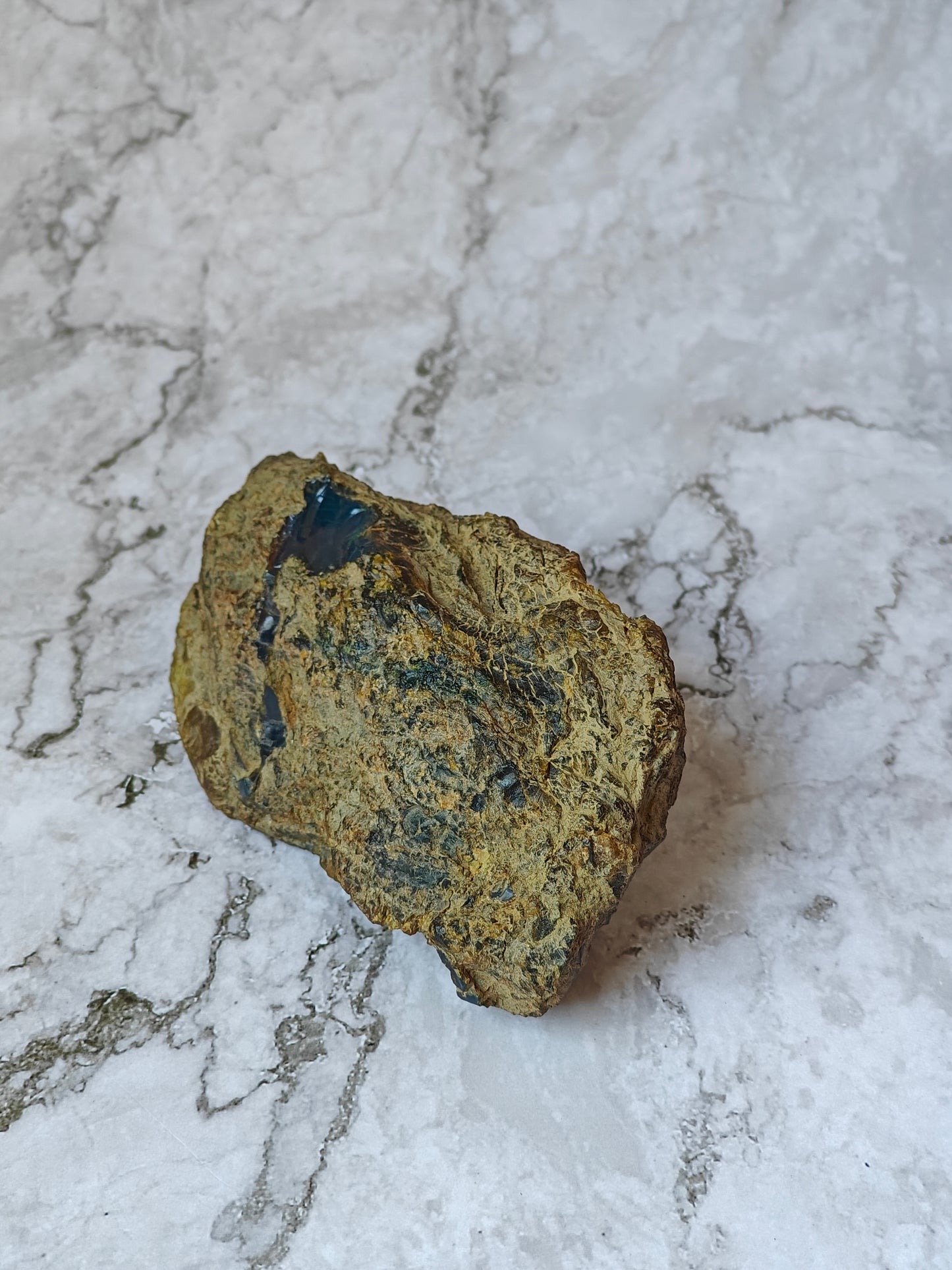 Raw Natural Blue Dominican Amber Piece 221g