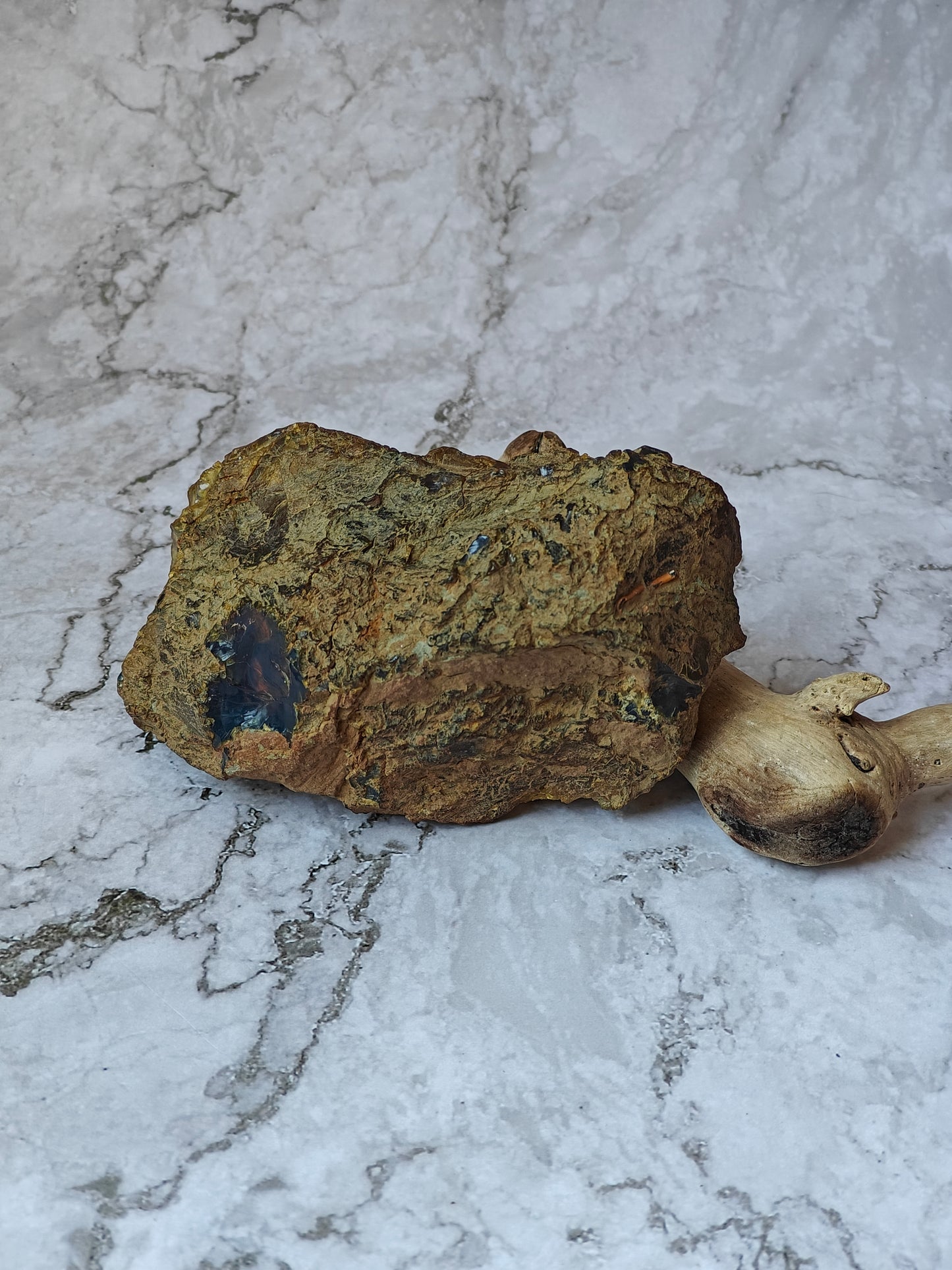 Raw Natural Blue Dominican Amber Piece 221g