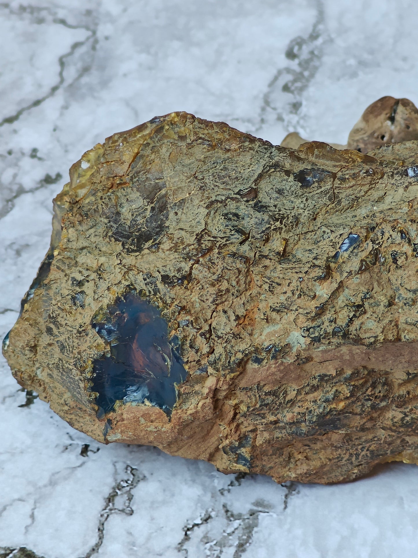 Raw Natural Blue Dominican Amber Piece 221g