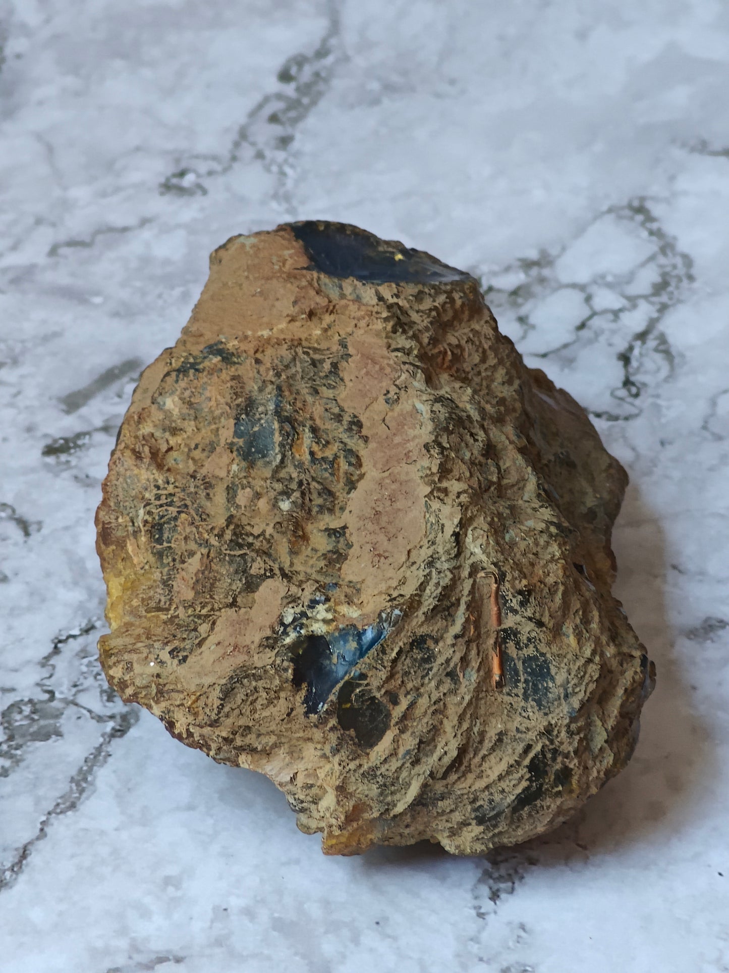 Raw Natural Blue Dominican Amber Piece 221g