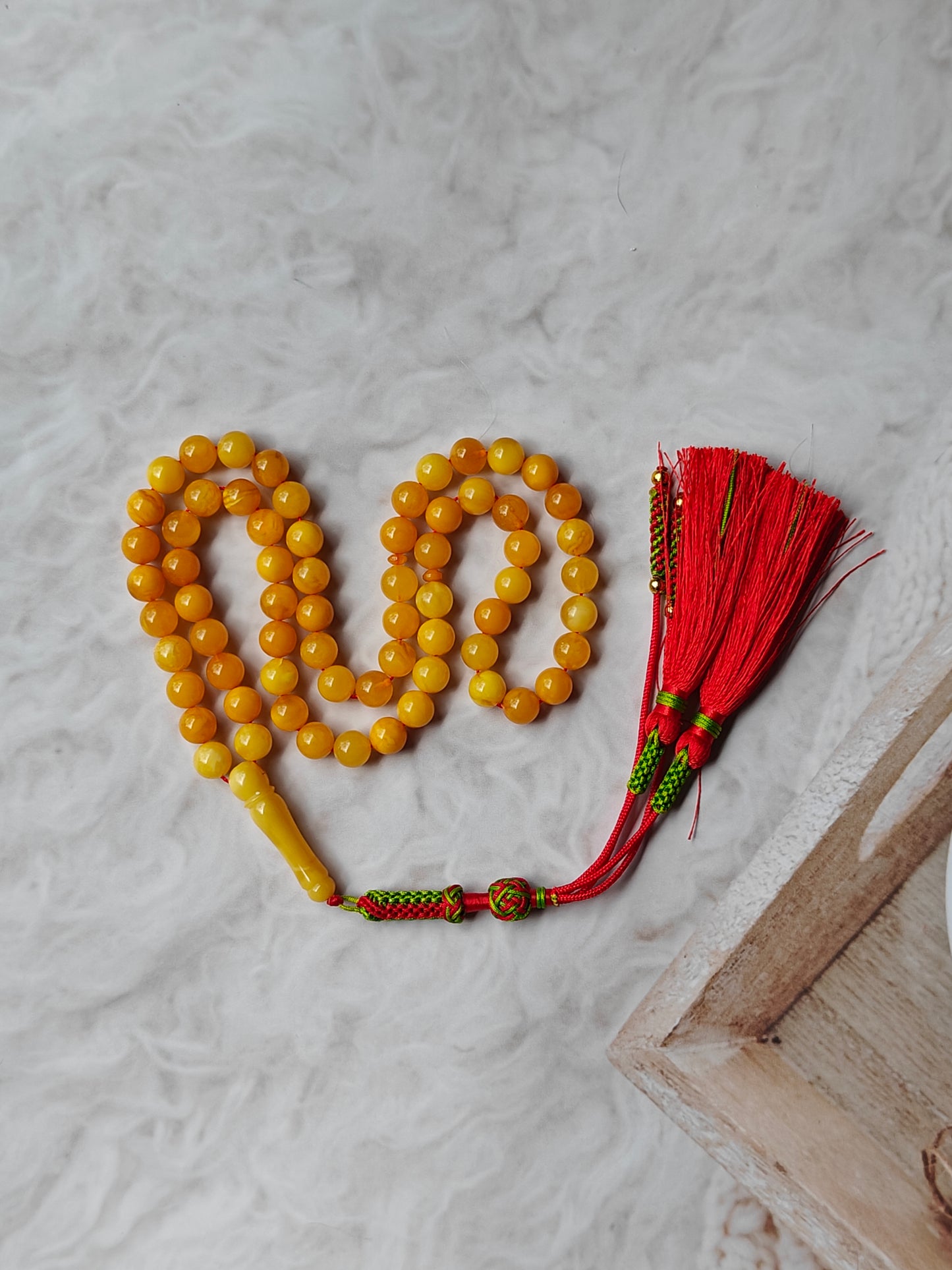 Natural Aged Butterscotch Amber Tasbih 66 Beads