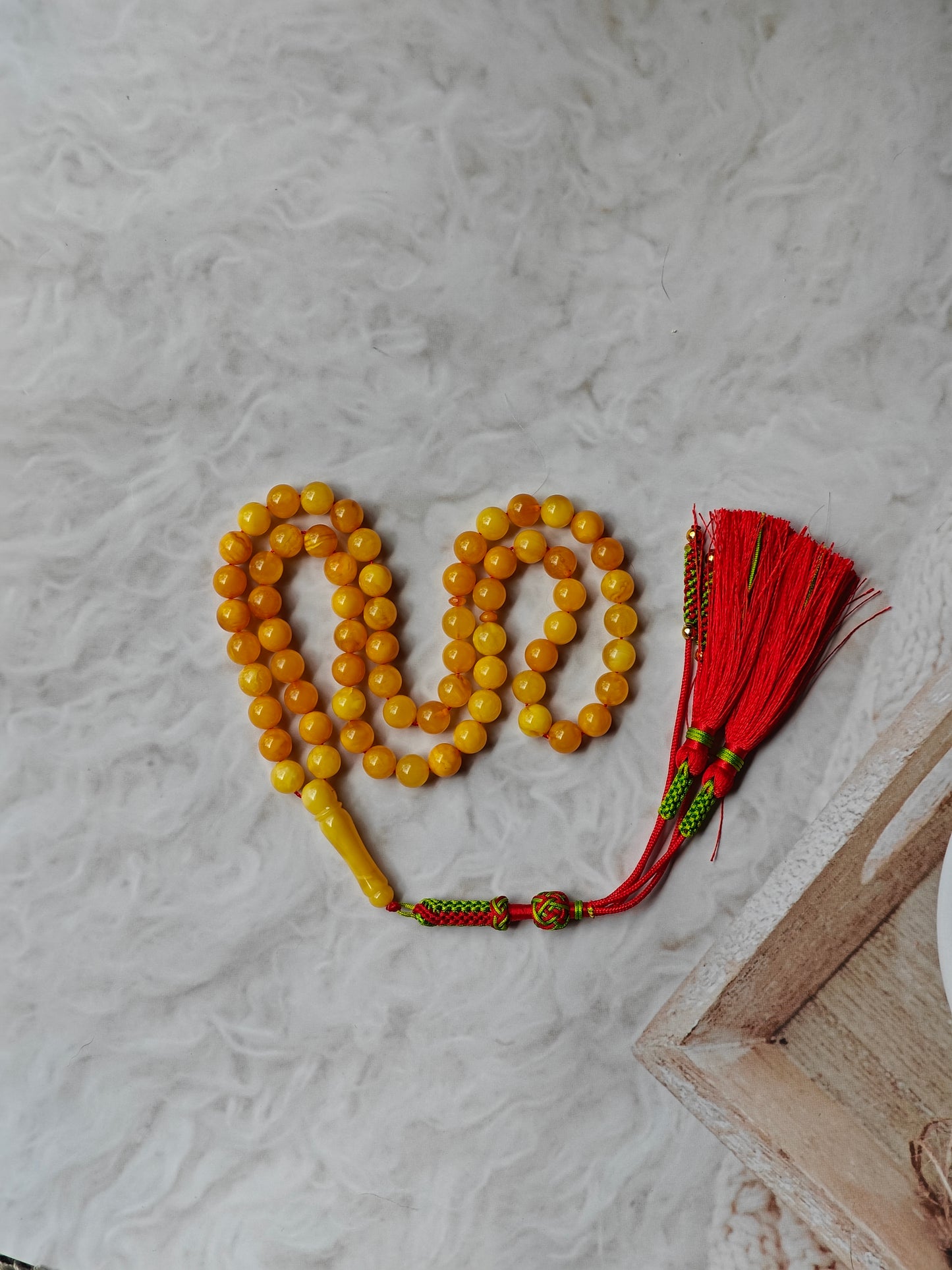 Natural Aged Butterscotch Amber Tasbih 66 Beads