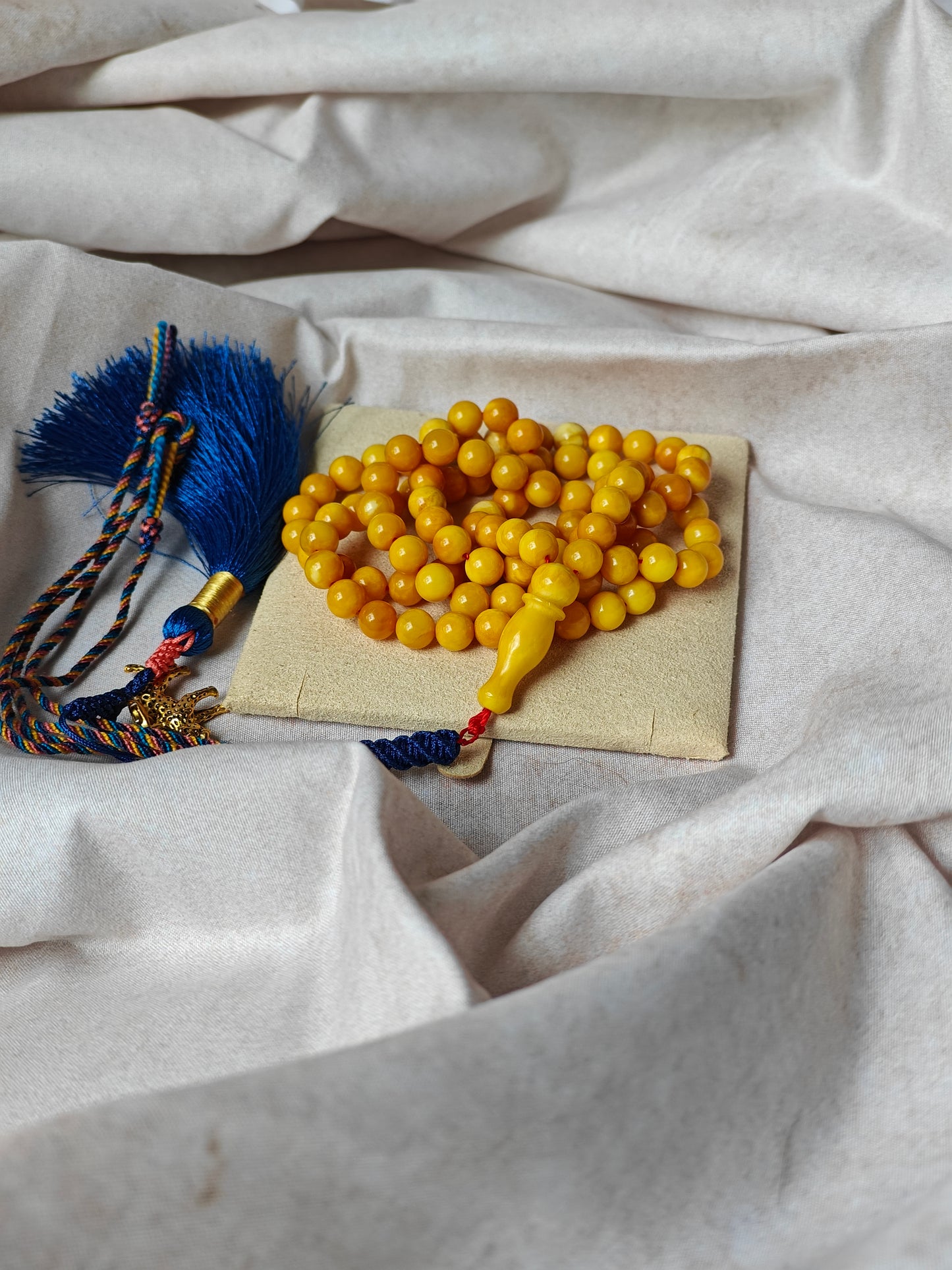 Natural Aged Honey and Butterscotch Pocket Size Amber Misbah 99 Beads
