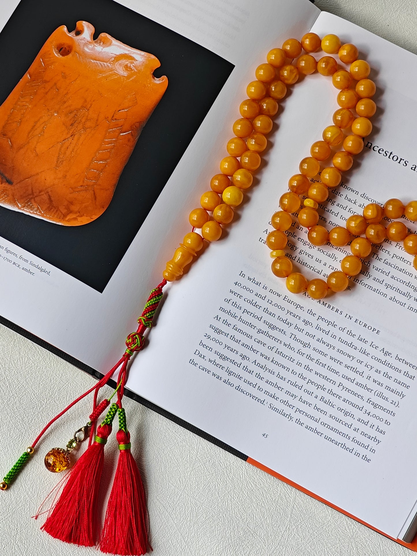 Natural Antique Aged Honey Amber Rosary 66 Beads 11 mm