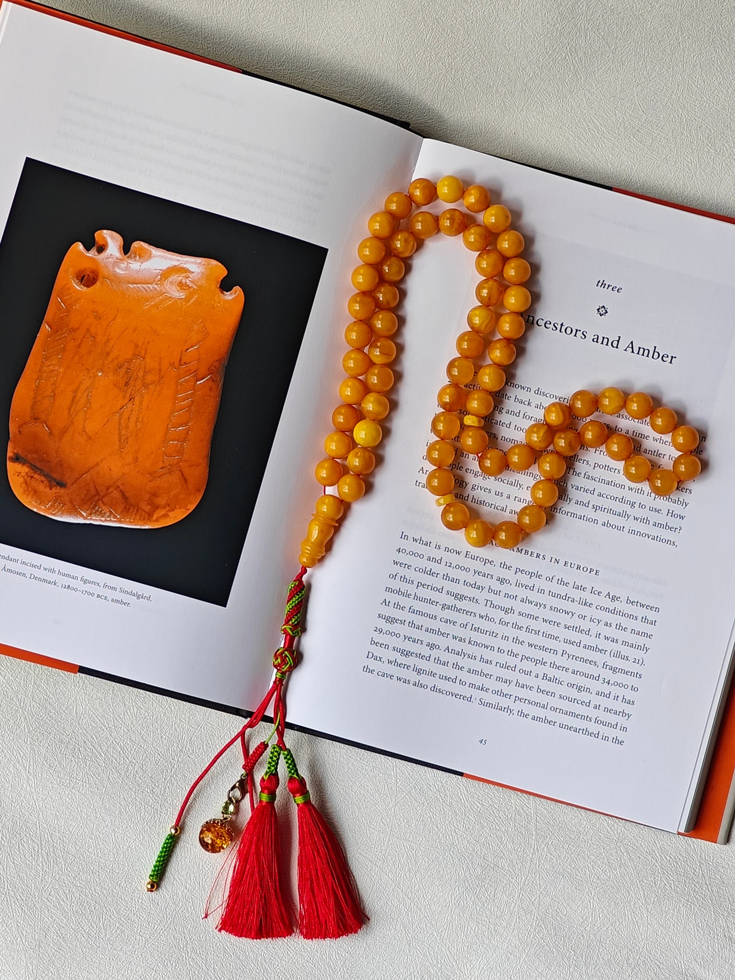 Natural Antique Aged Honey Amber Rosary 66 Beads 11 mm