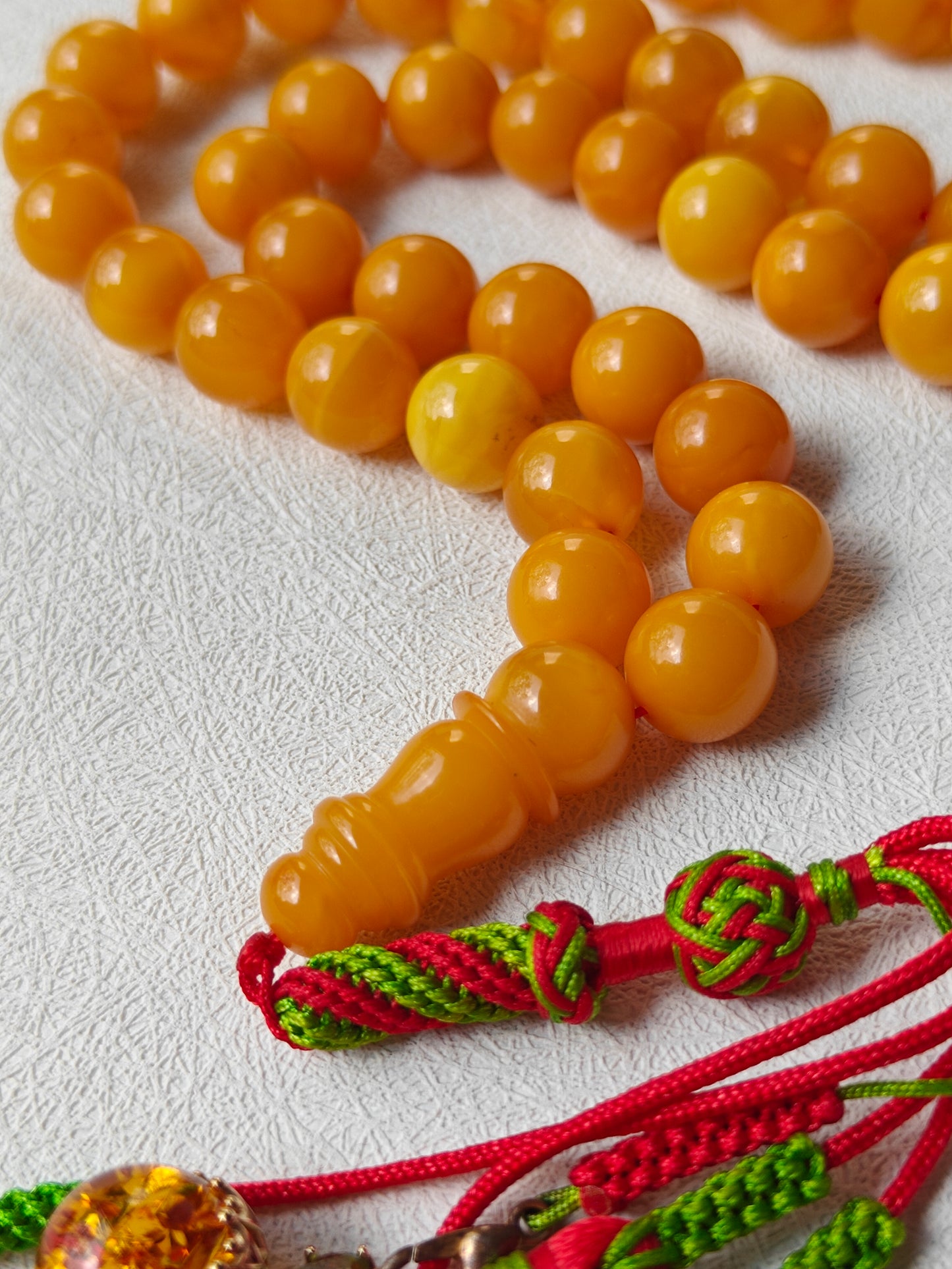 Natural Antique Aged Honey Amber Rosary 66 Beads 11 mm
