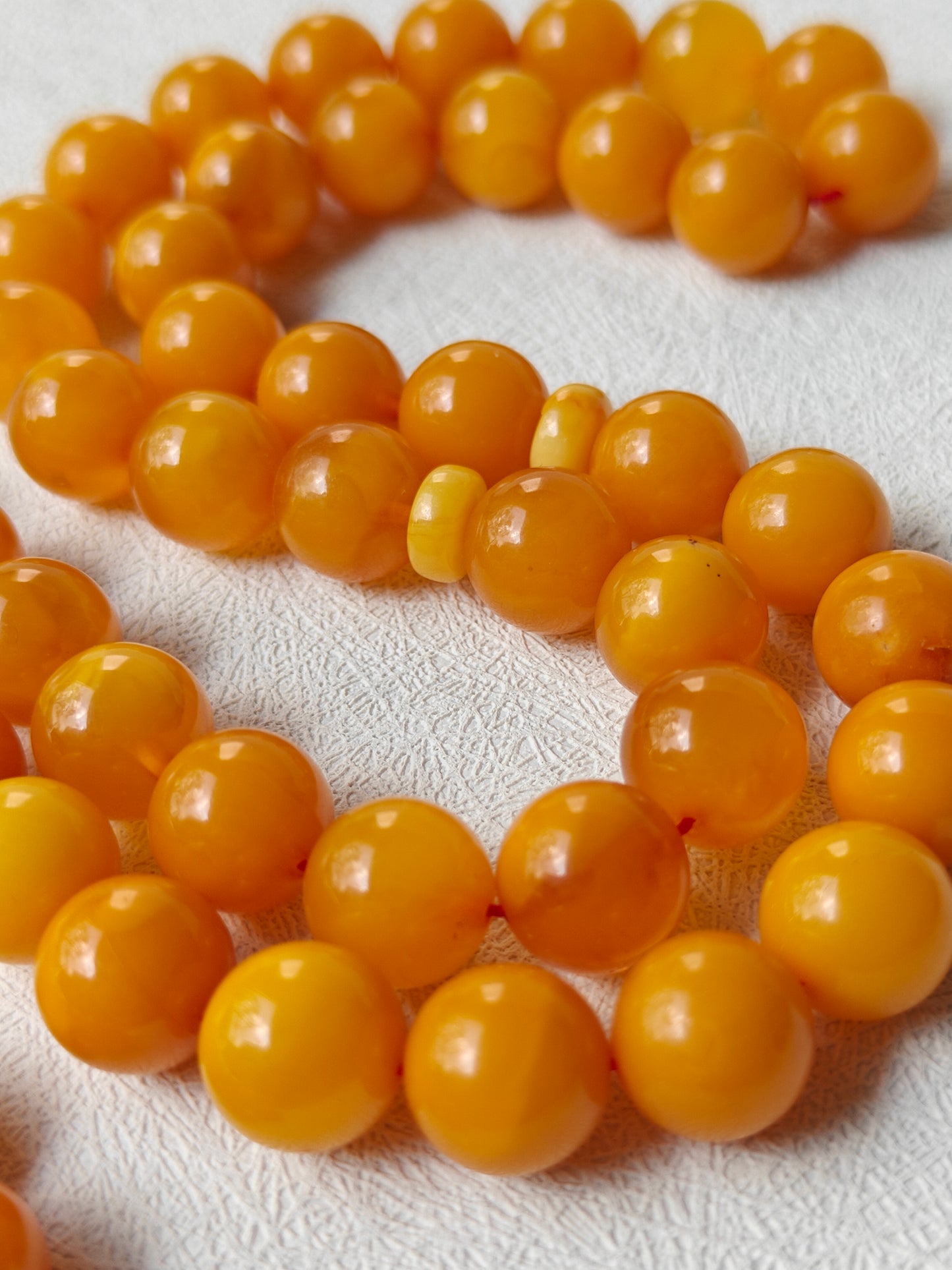 Natural Antique Aged Honey Amber Rosary 66 Beads 11 mm