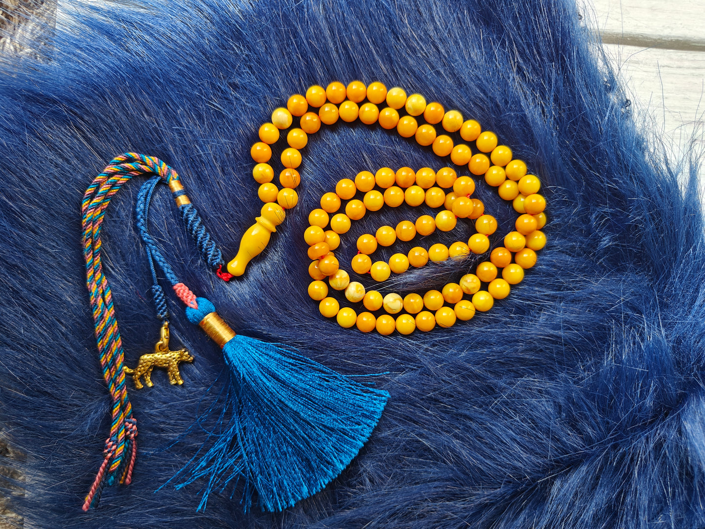 Natural Aged Honey and Butterscotch Pocket Size Amber Misbah 99 Beads