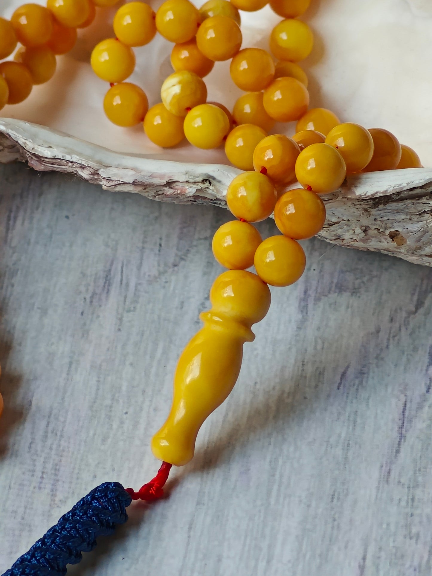 Natural Aged Honey and Butterscotch Pocket Size Amber Misbah 99 Beads