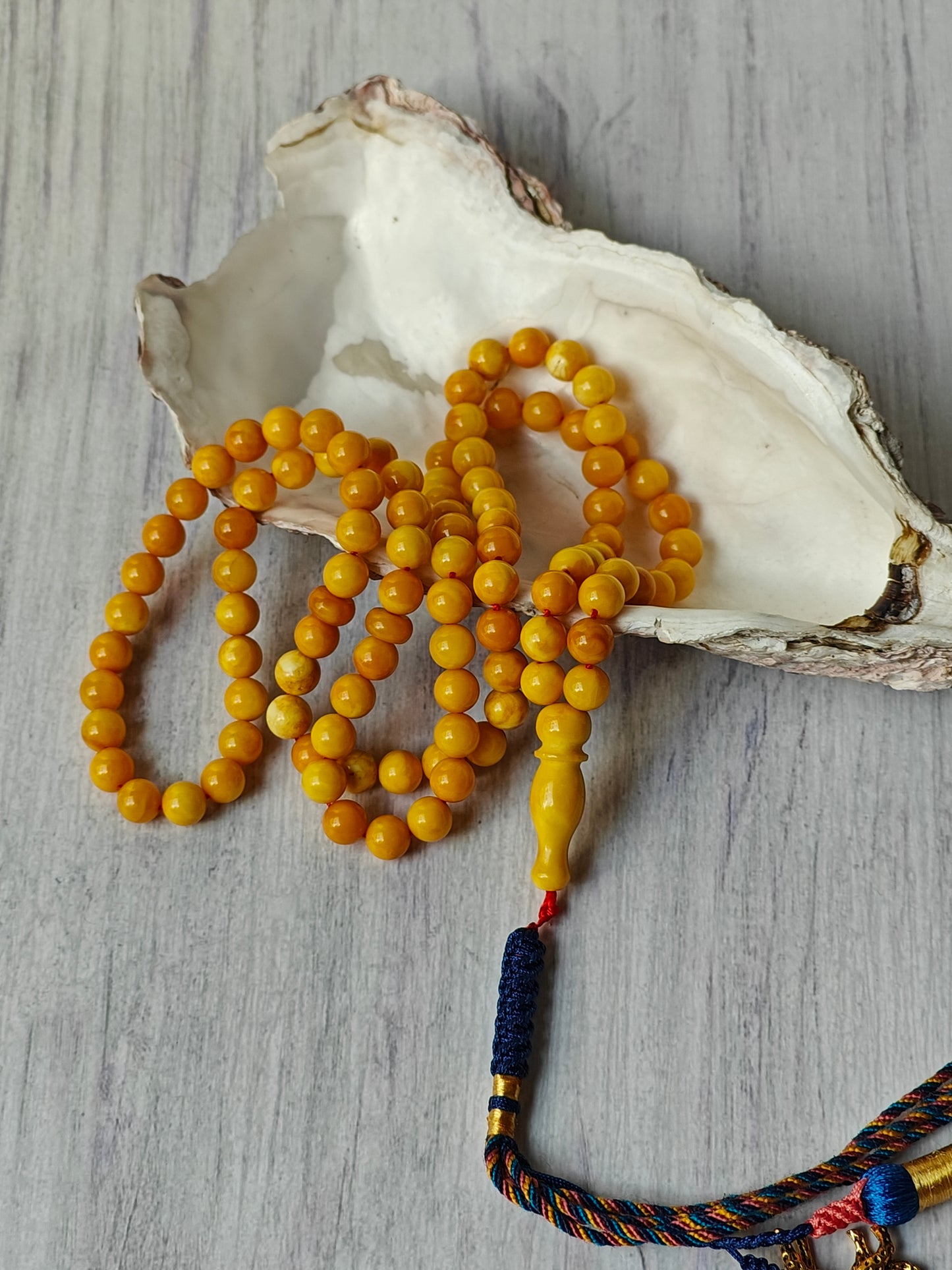 Natural Aged Honey and Butterscotch Pocket Size Amber Misbah 99 Beads