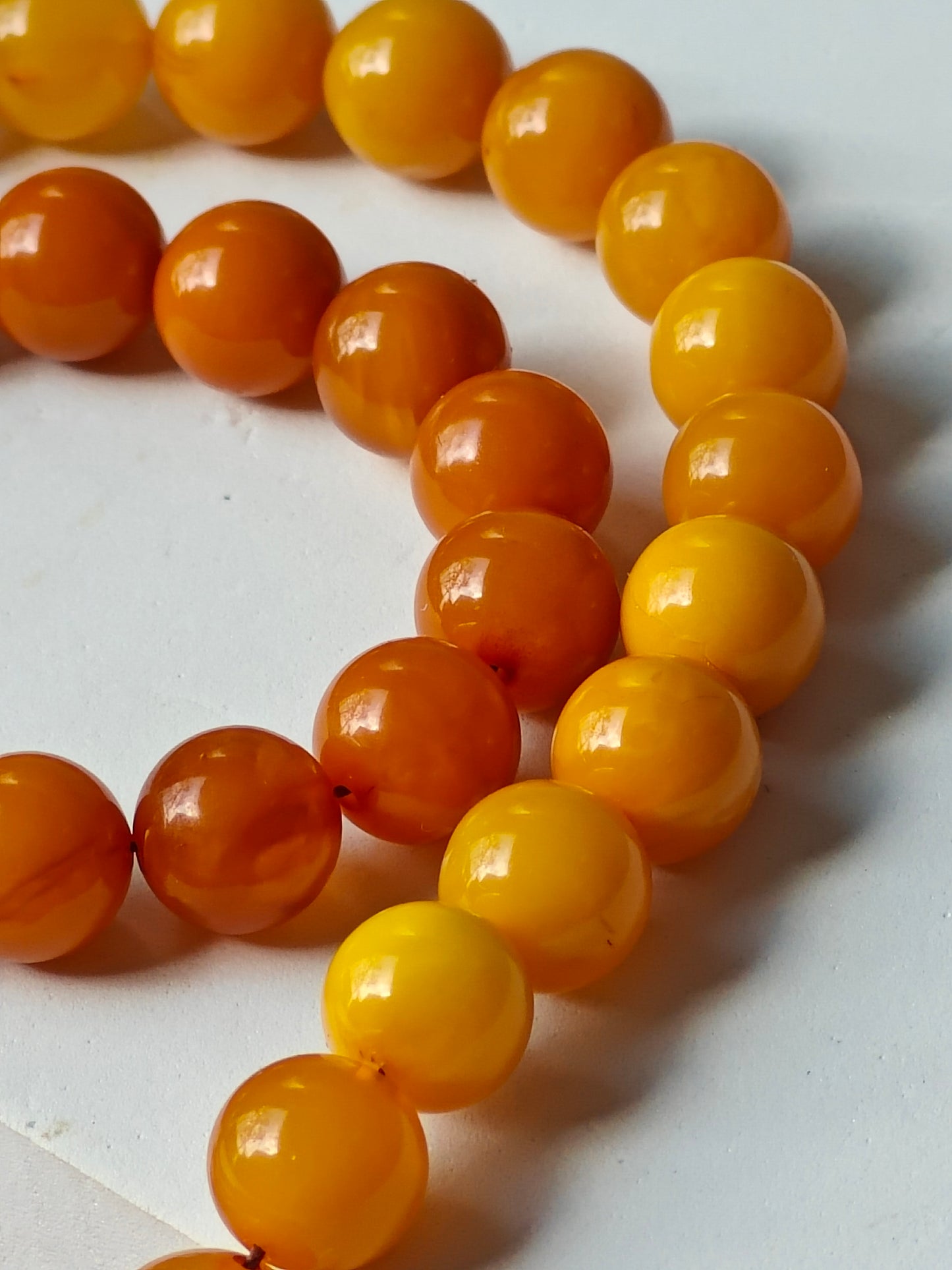 Antique Gradient Aged Butterscotch and Honey Amber Tasbih 66 Beads