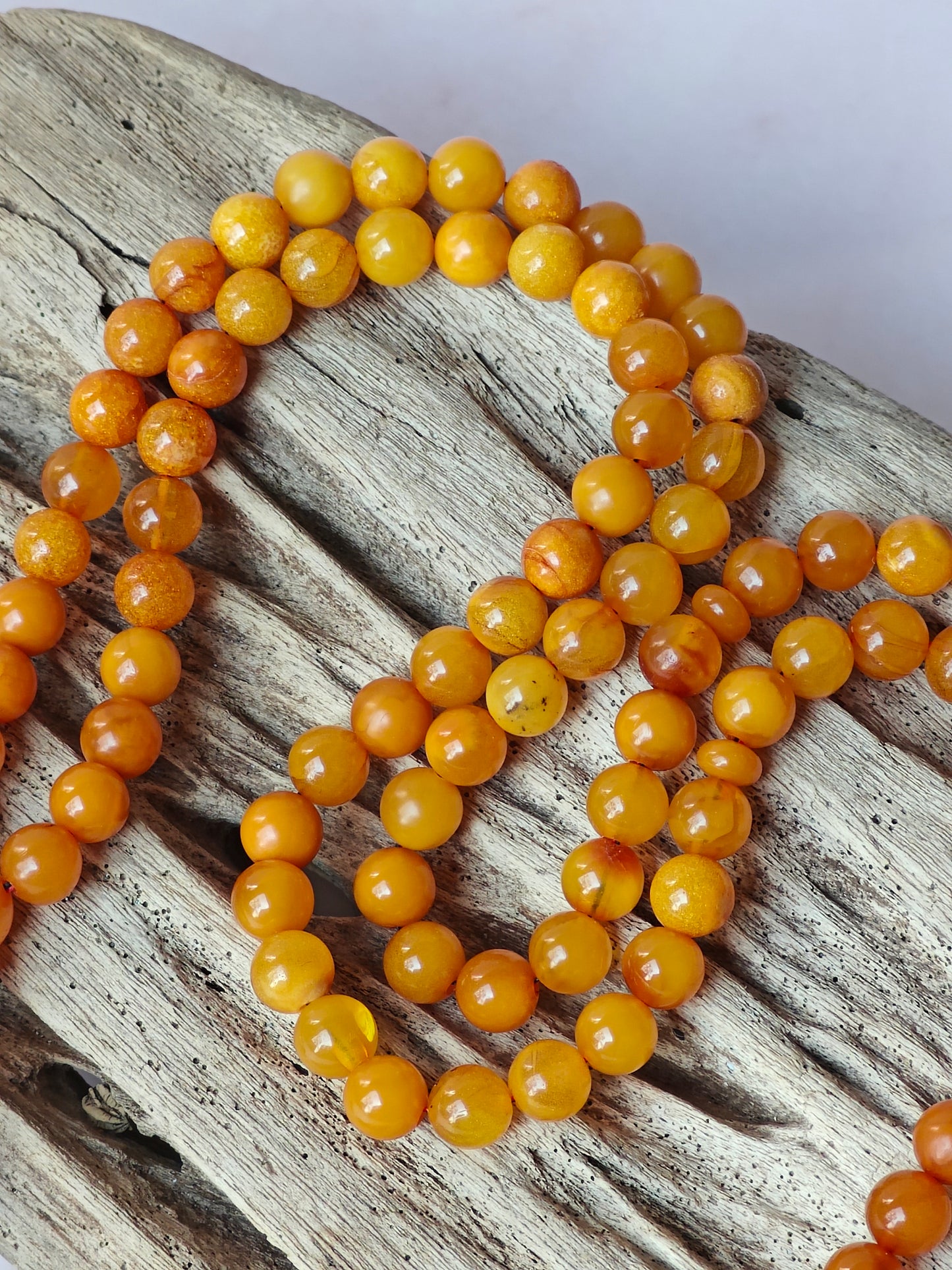 Antique Old German Natural Amber Micro Rosary 99 Beads Pocket Size