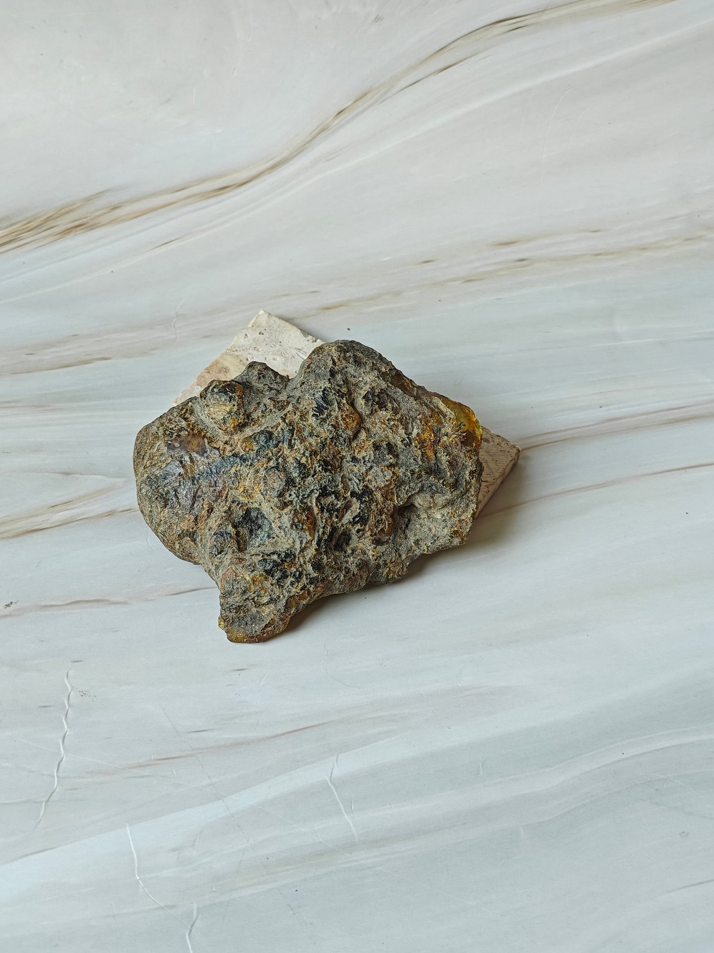 Raw Natural Blue Dominican Amber Piece 106.5 g