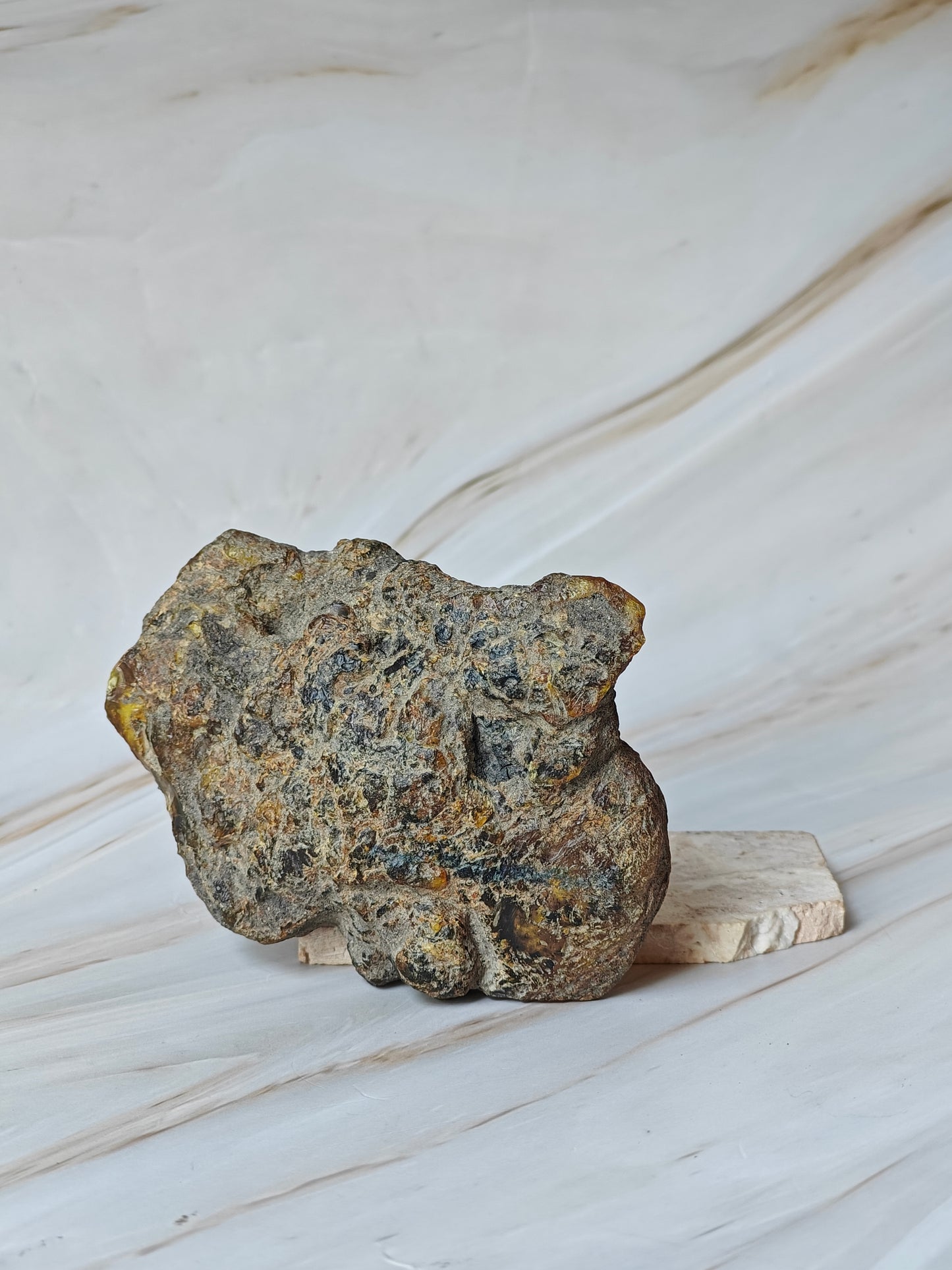 Raw Natural Blue Dominican Amber Piece 106.5 g
