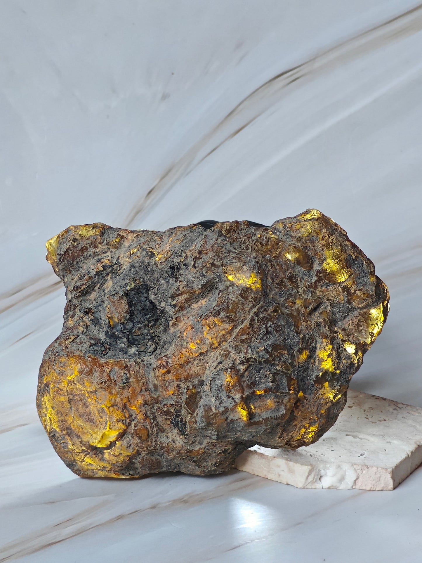 Raw Natural Blue Dominican Amber Piece 106.5 g