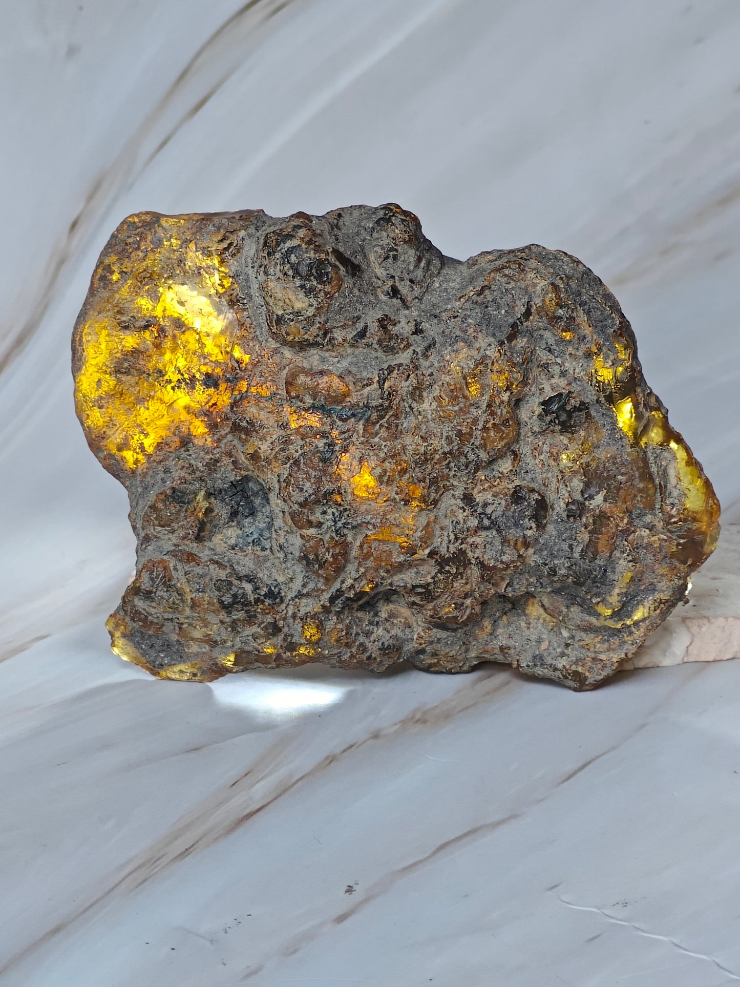Raw Natural Blue Dominican Amber Piece 106.5 g
