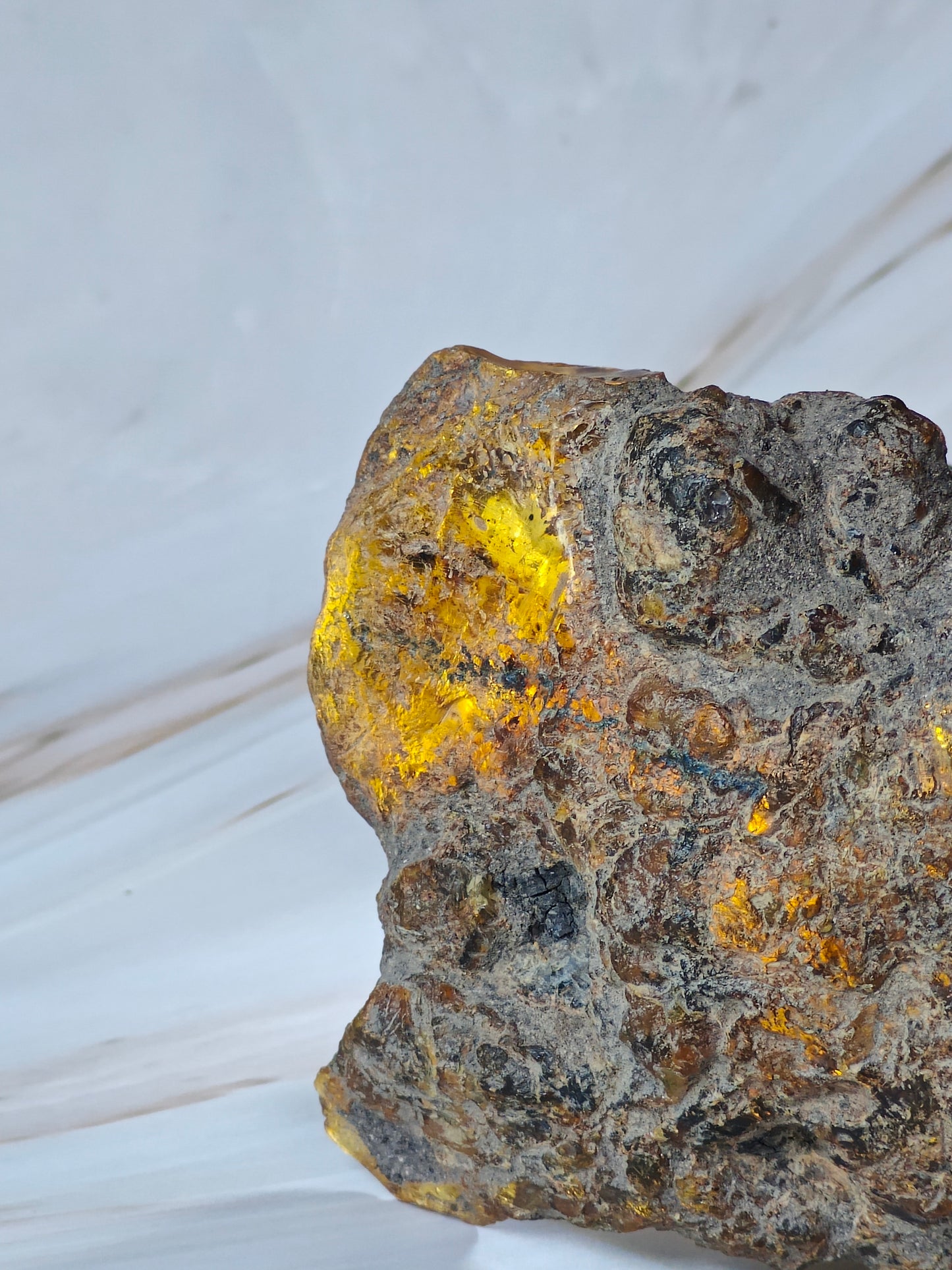 Raw Natural Blue Dominican Amber Piece 106.5 g