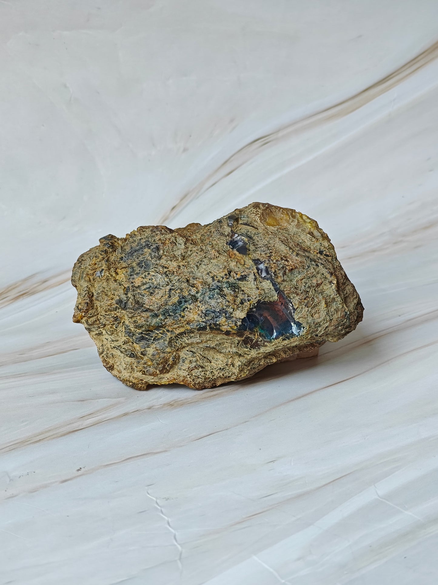 Raw Natural Blue Dominican Amber Piece 221g