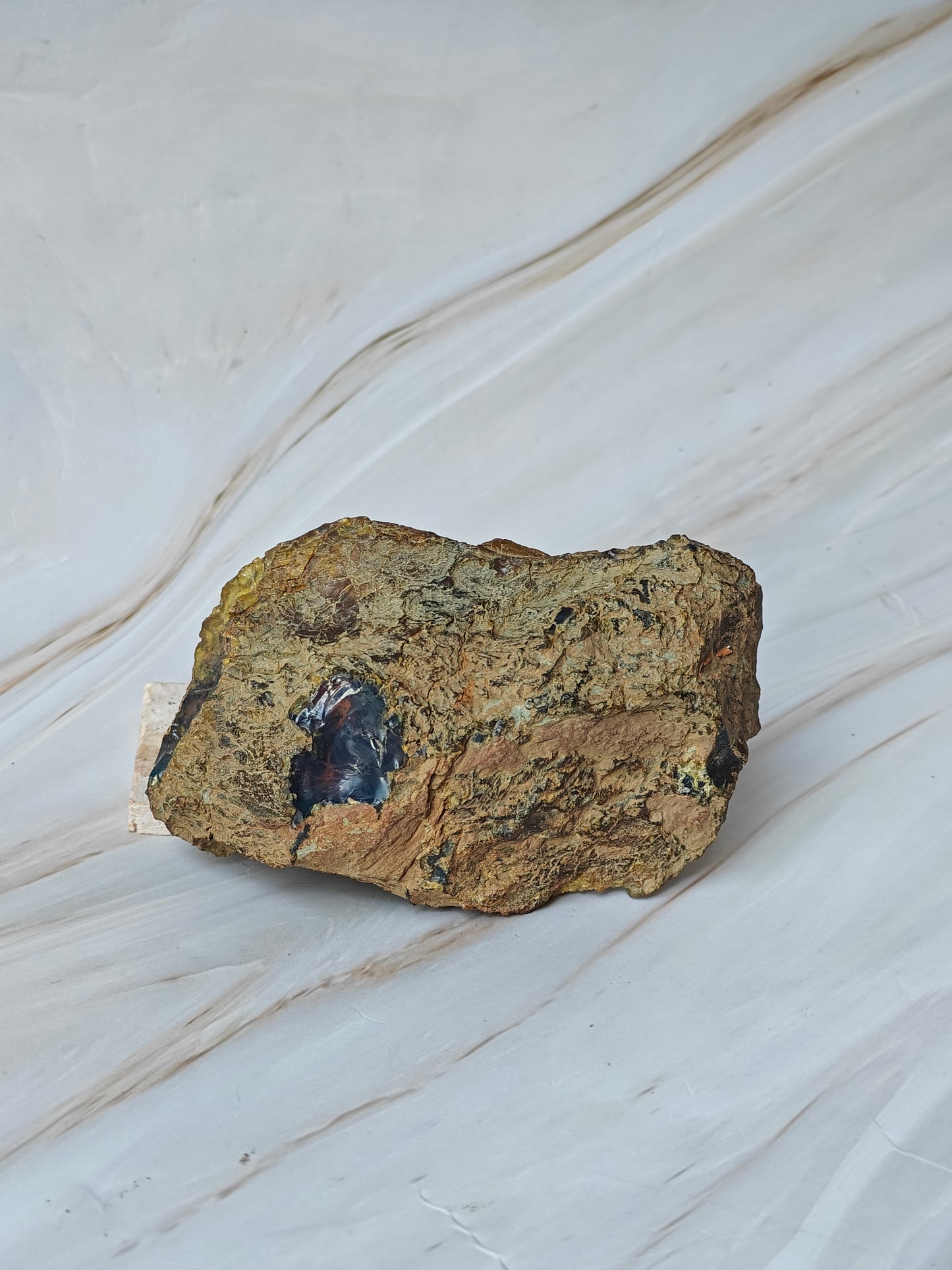 Raw Natural Blue Dominican Amber Piece 221g