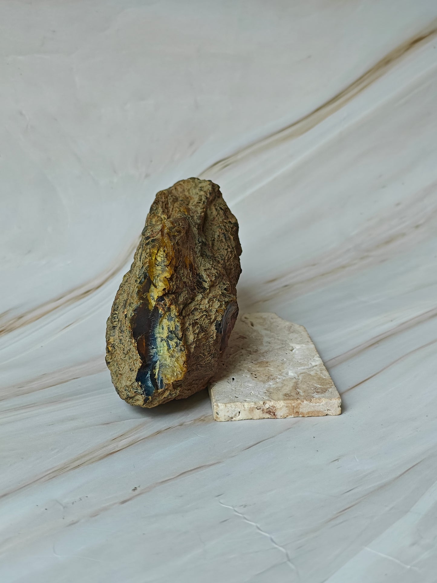 Raw Natural Blue Dominican Amber Piece 221g